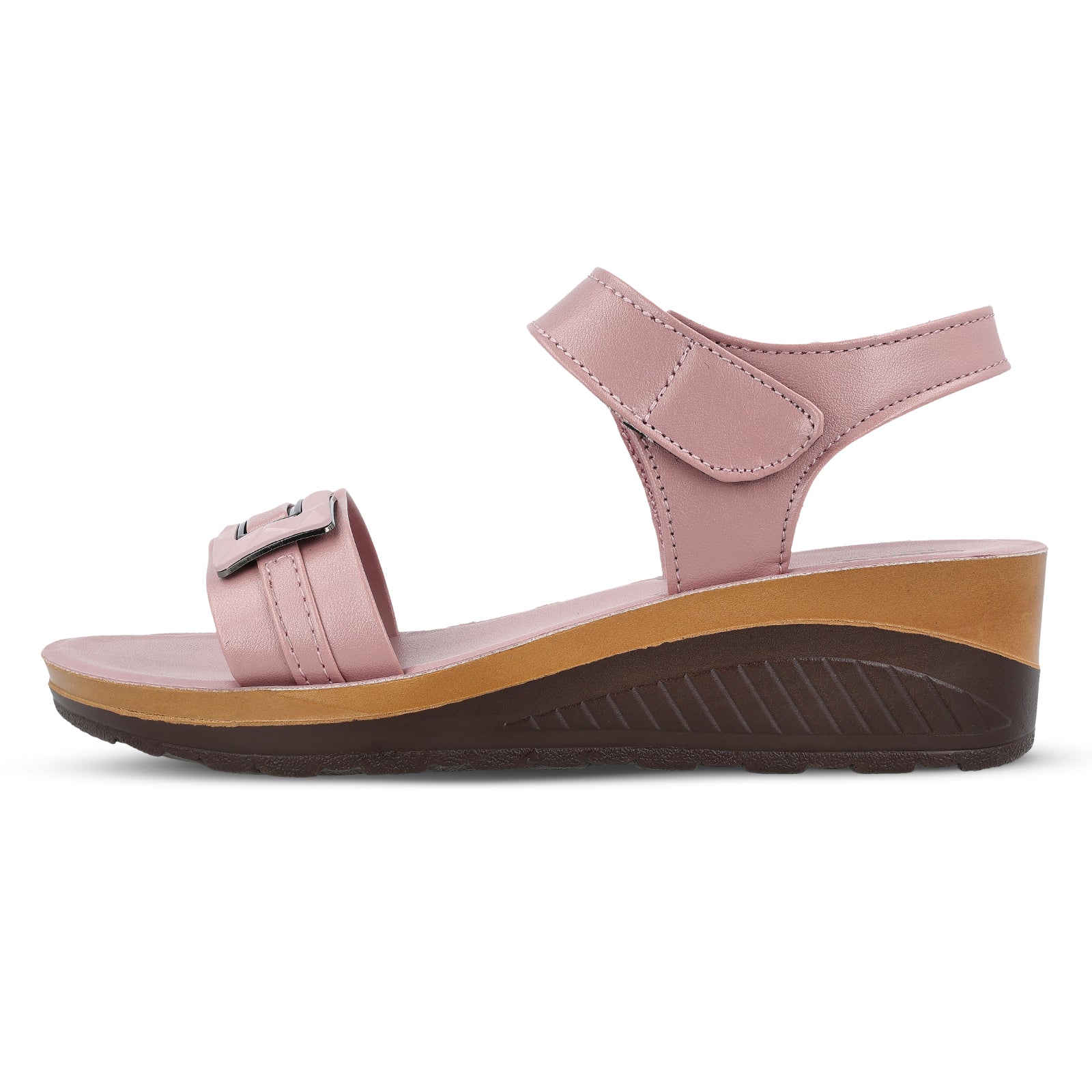 Women's Wedge Heel Sandals - WLP77006 Rose Tan