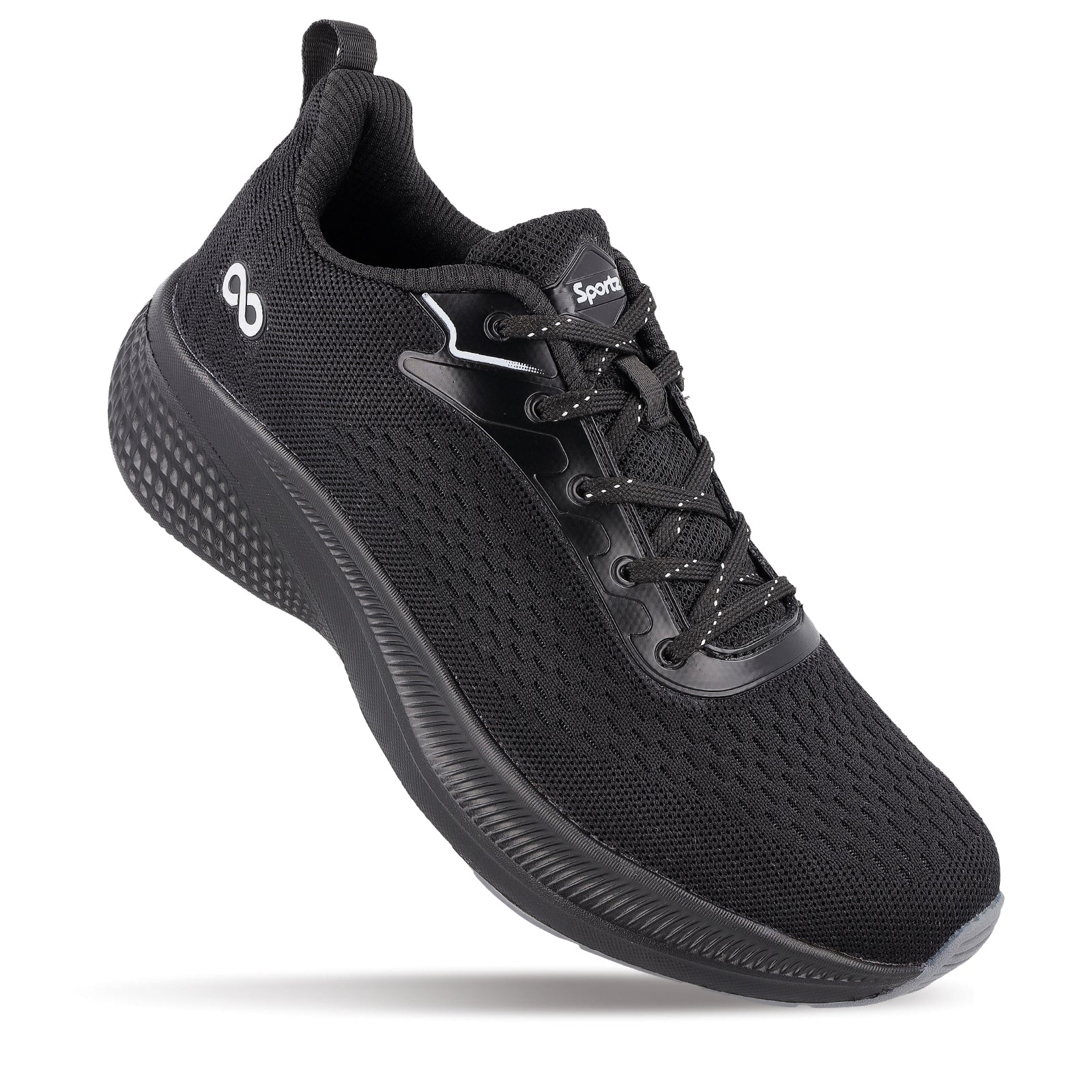 Men's Lace-up Sports Shoe - WS9608 Black Grey