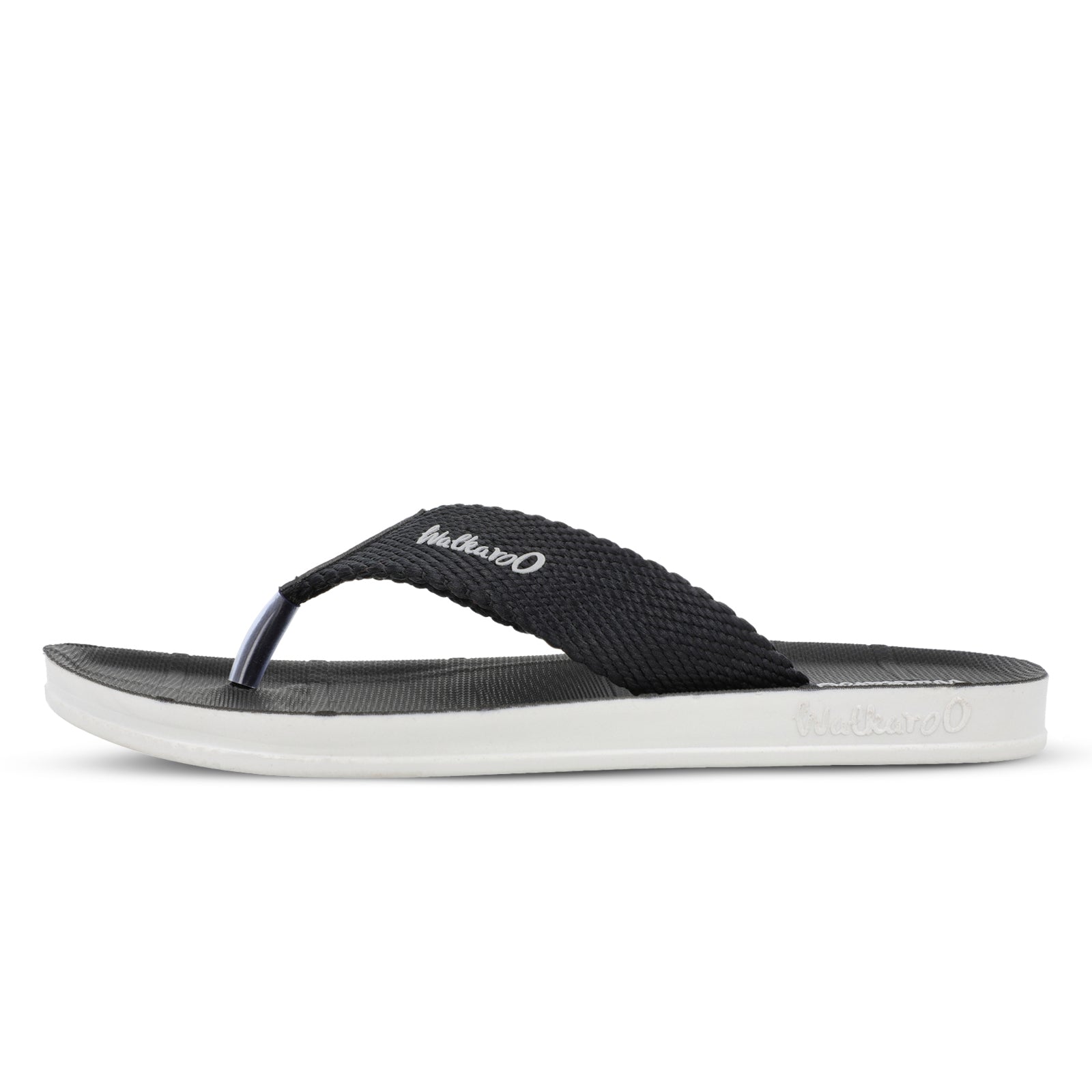 Walkaroo Men Solid Thong Sandals - WG5002 Black