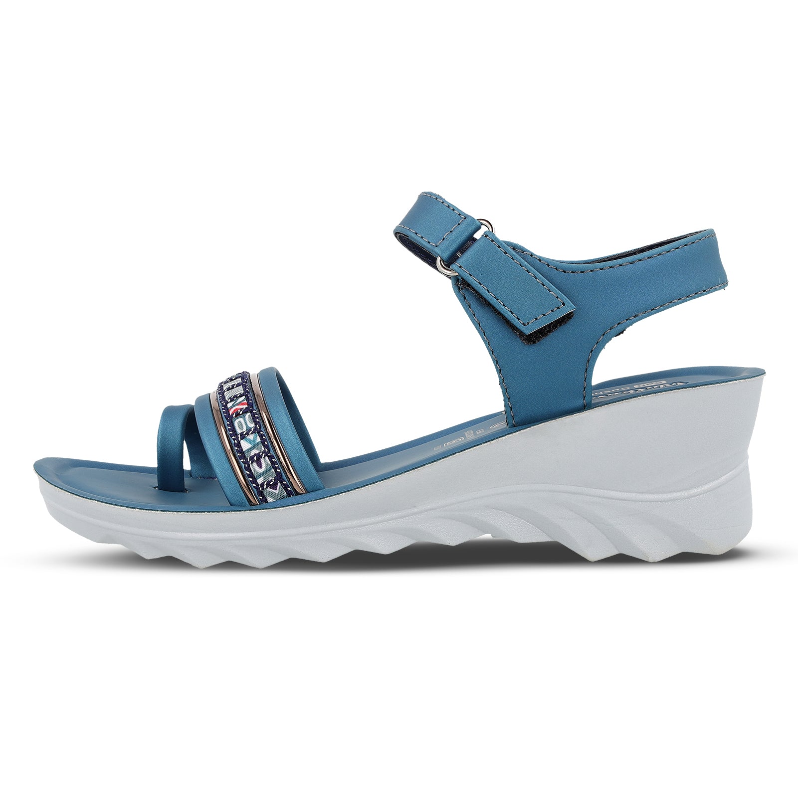 Girl's Wedge Heel Sandals - WLR77030 Peacock Blue