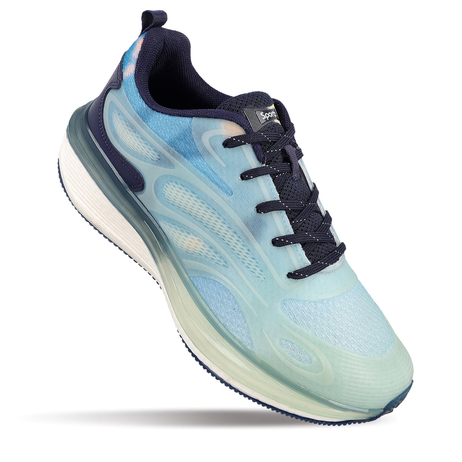 Men's Night Glow Sports Shoes - WS9154 Sea Blue