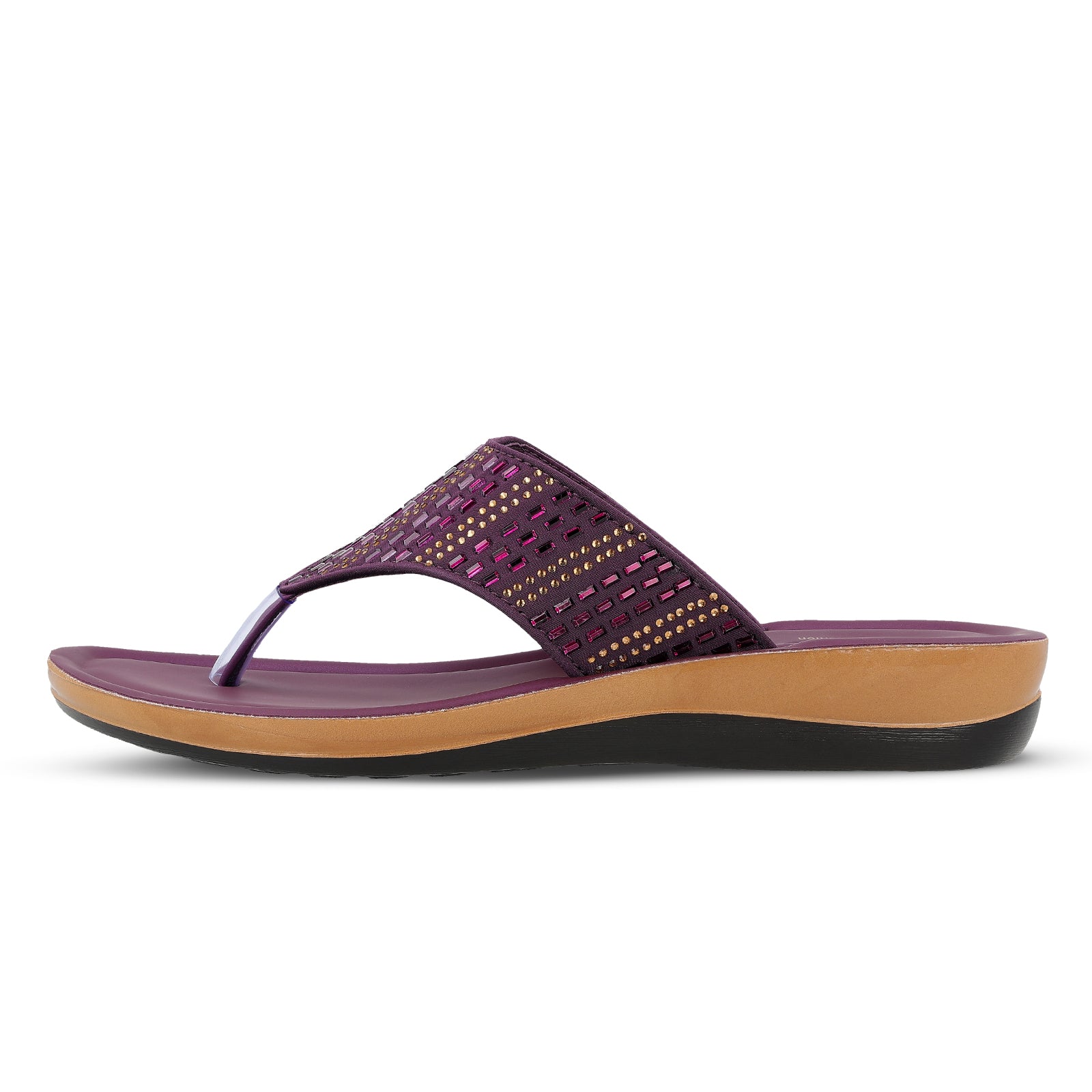 Sparkles Women's Daily Wear Sandal - WLP71223 Plum