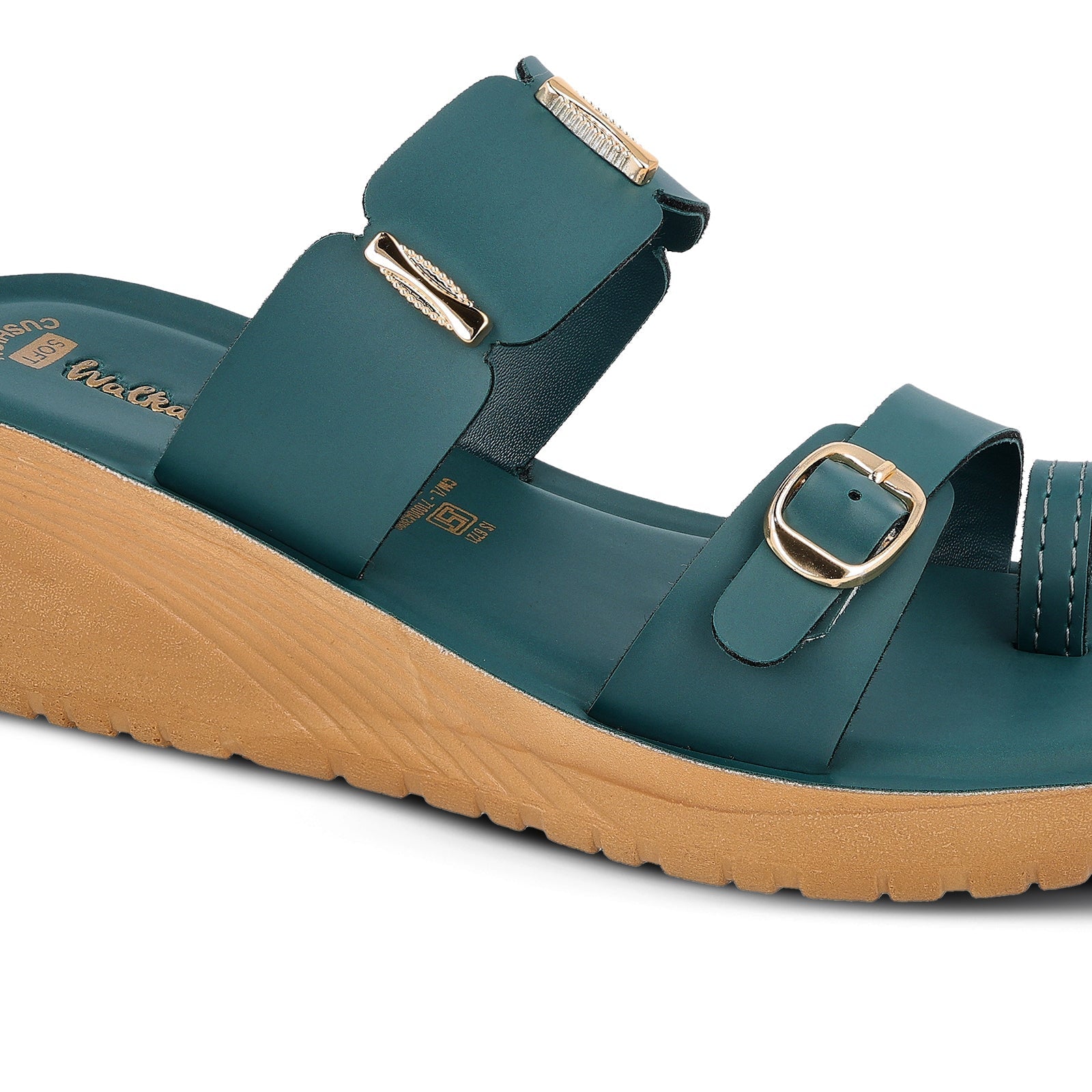 Women's Wedge Heel Sandals - WLR74020 Green
