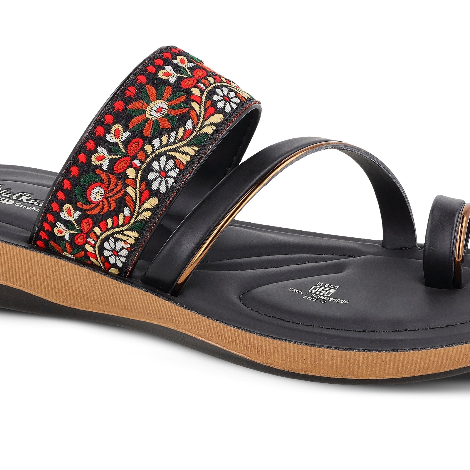 Women's Wedge Heel Sandals - WLP72063 Black