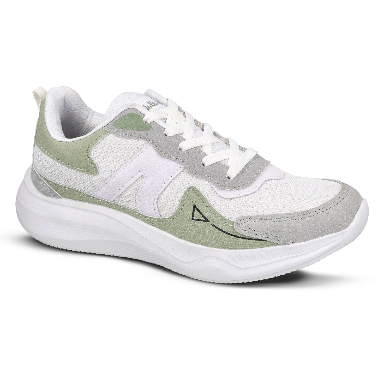 Men's Lace-up Sports Shoes - WS3122 White Green