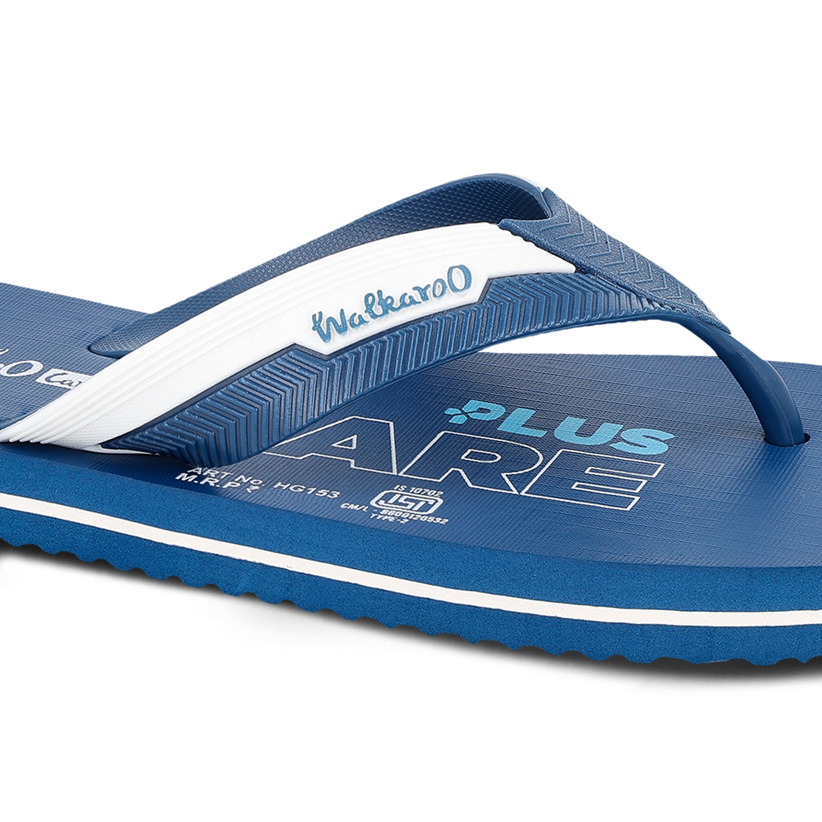 Men's Hawai Slippers - HG153 Teal Blue White