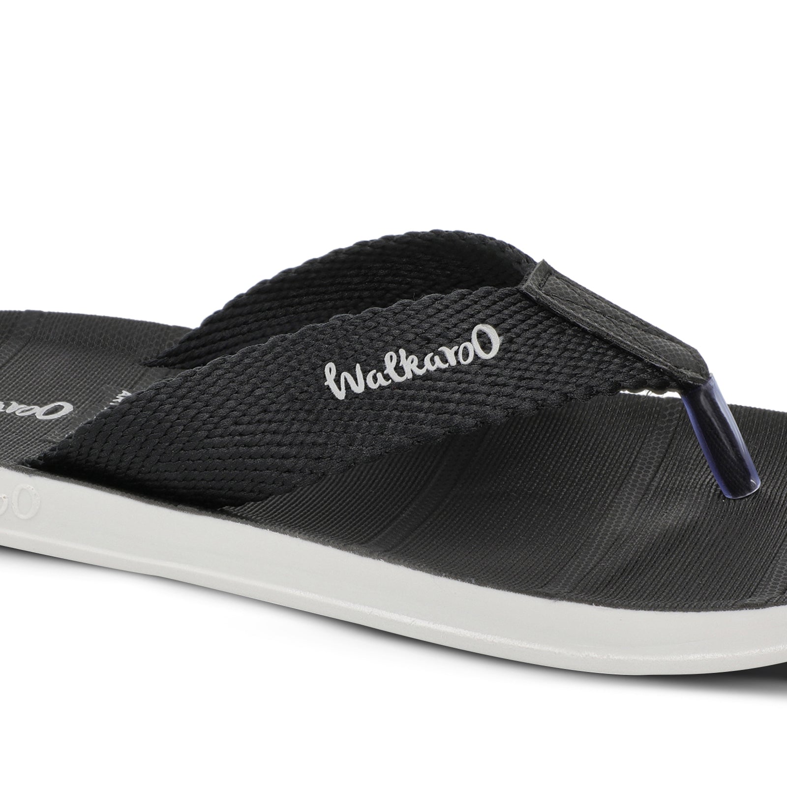 Walkaroo Men Solid Thong Sandals - WG5002 Black