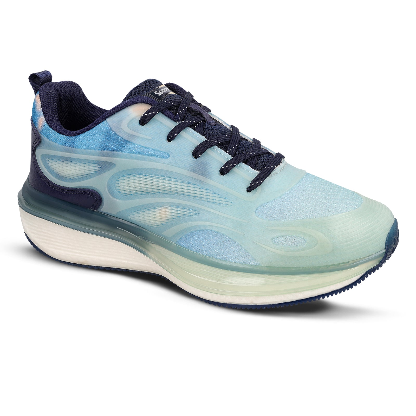 Men's Night Glow Sports Shoes - WS9154 Sea Blue