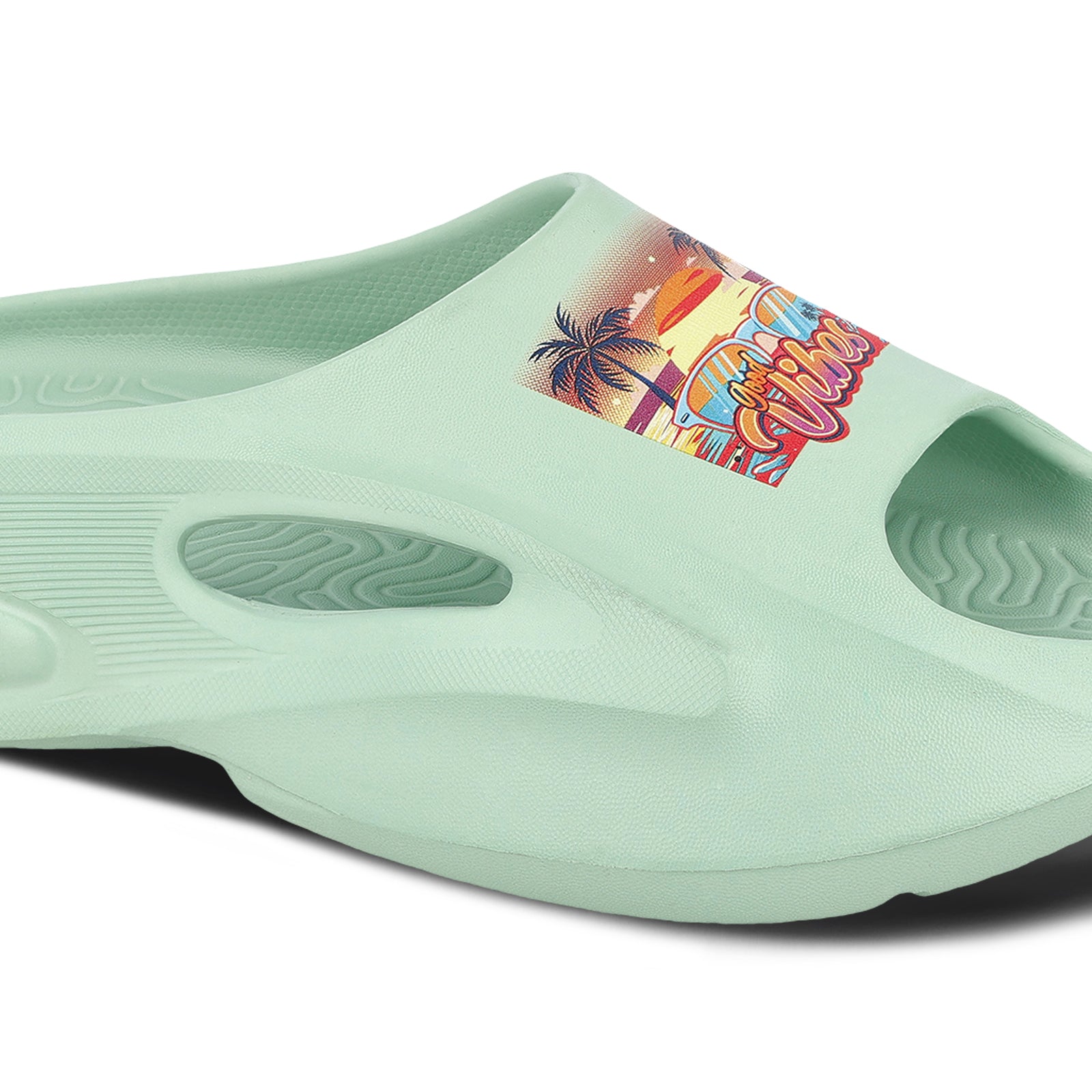 Women's Flip Flop Sliders - WC8930 Ice Green