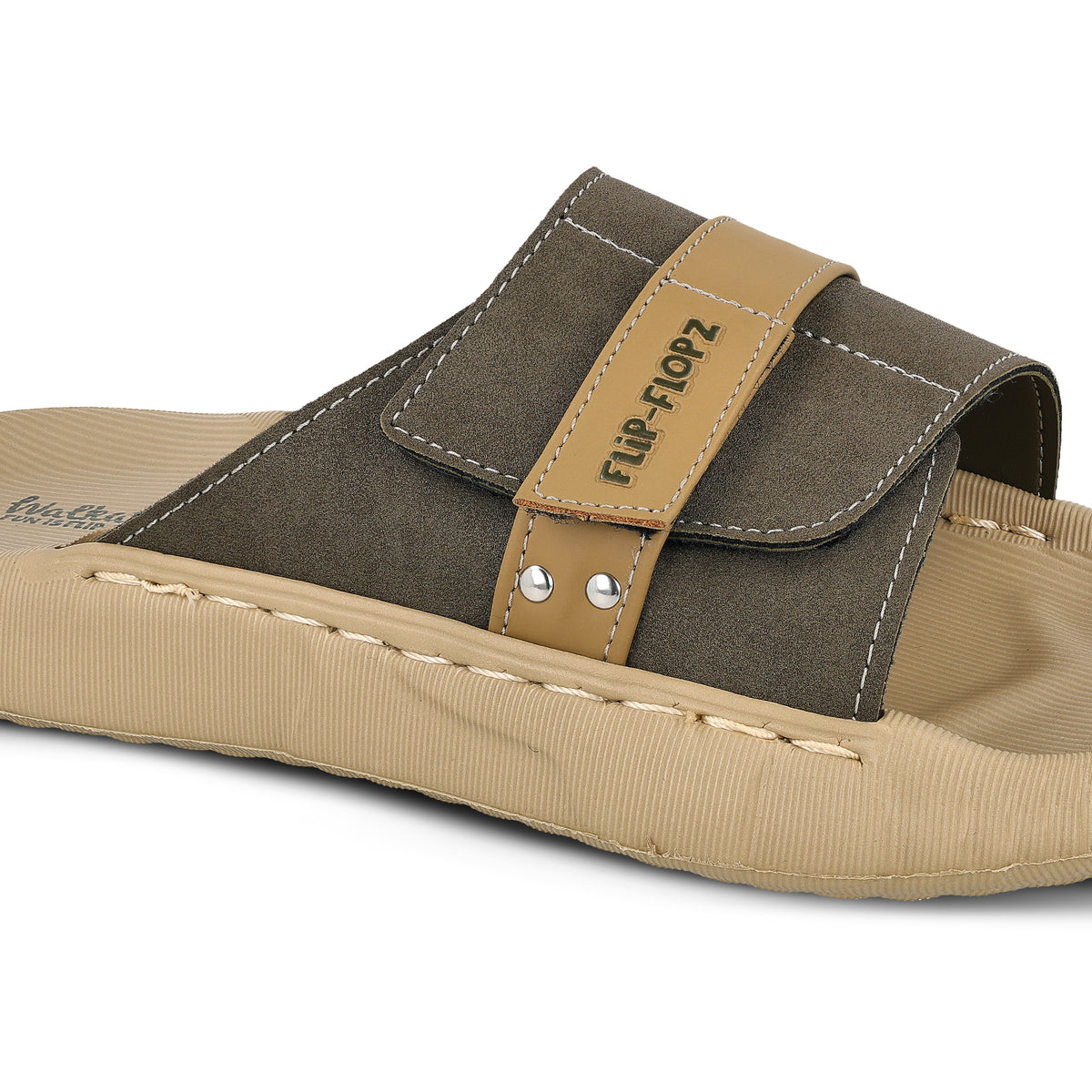 Men's Flip Flops- FGR41706 Khaki Olive