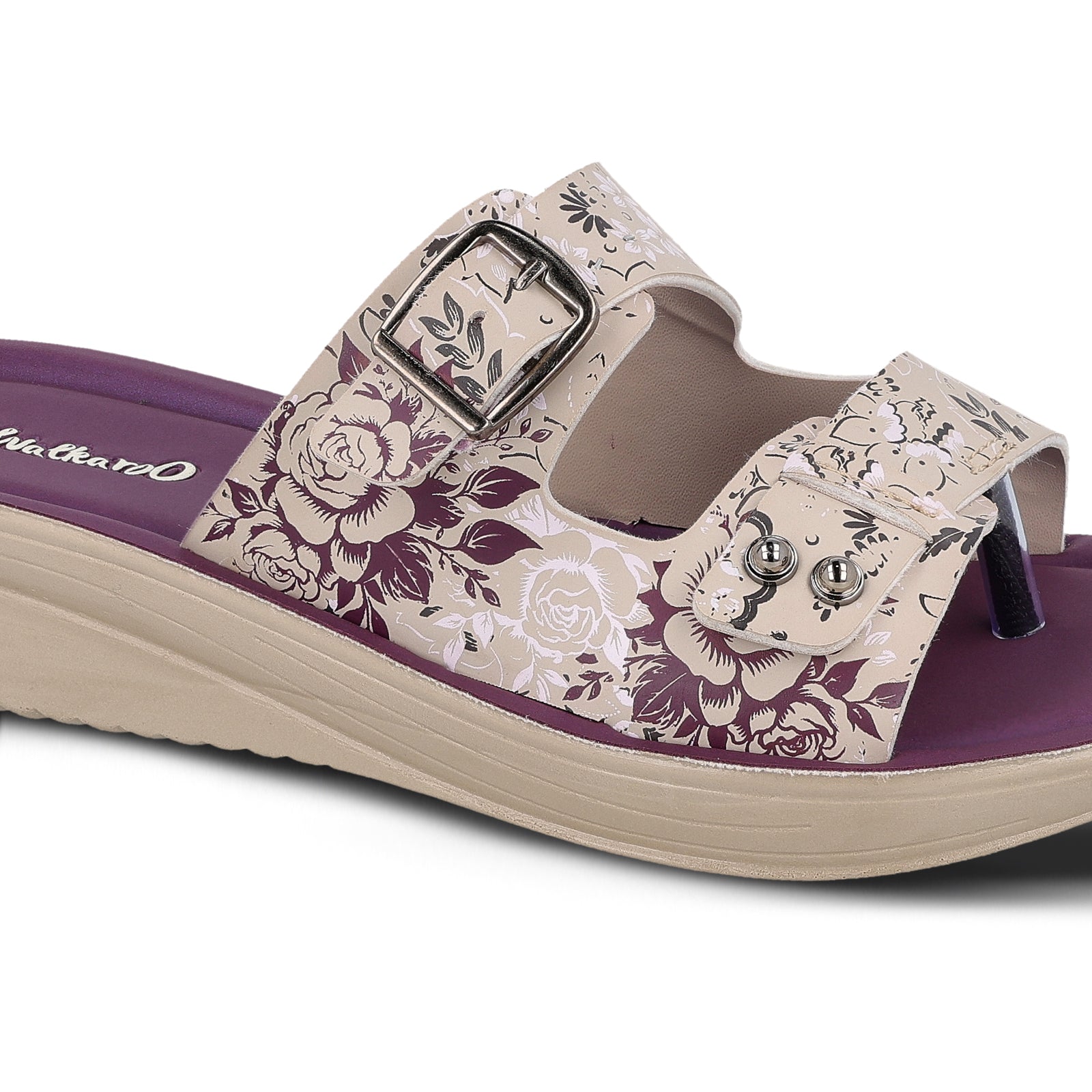 Women's Daily Wear Sandal - WLR74019 Plum