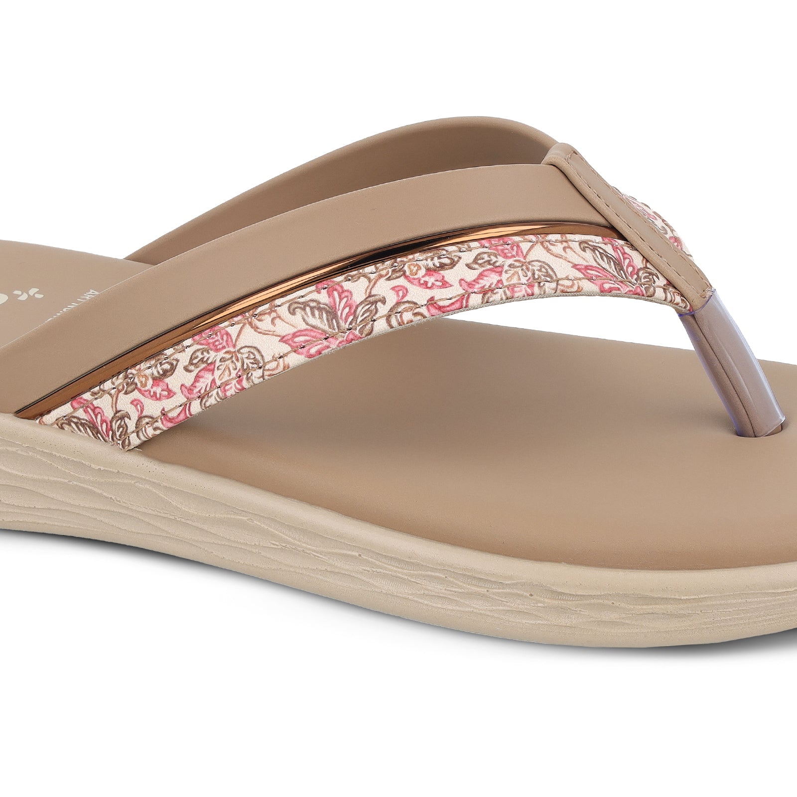 Women's Daily Wear V-Strap Sandals - WLP70414 French Beige