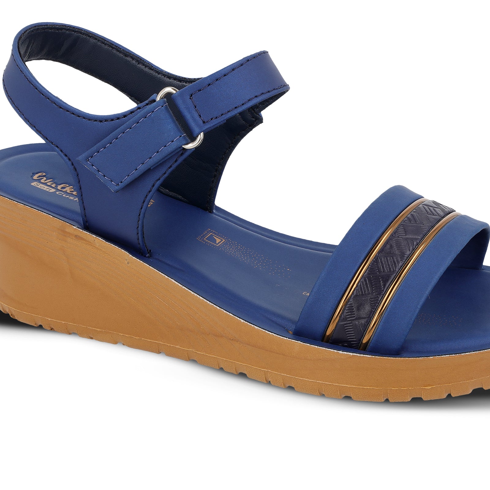 Women's Wedge Heel Sandals - WLR77025 Navy Blue