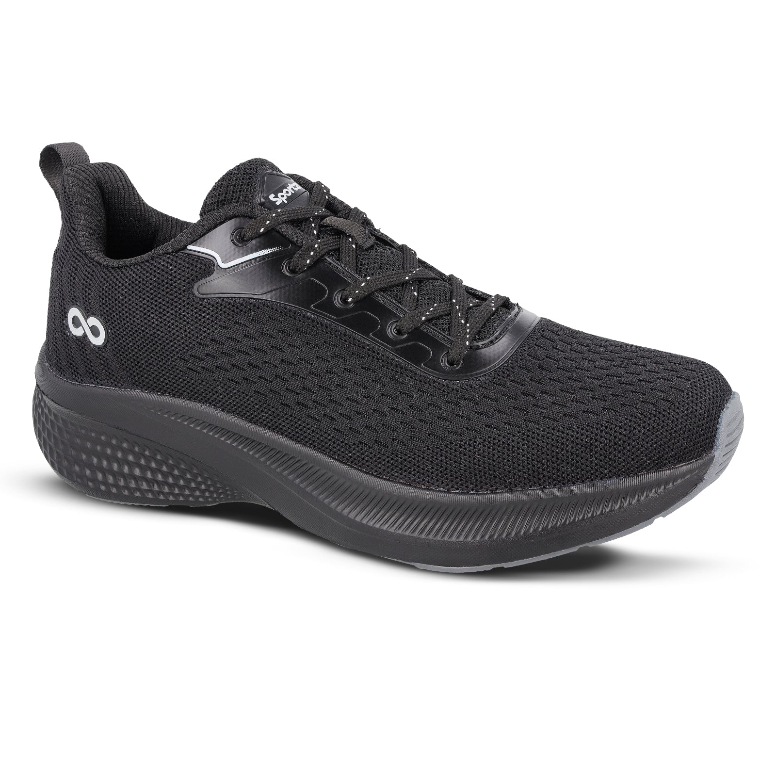Men's Lace-up Sports Shoe - WS9608 Black Grey