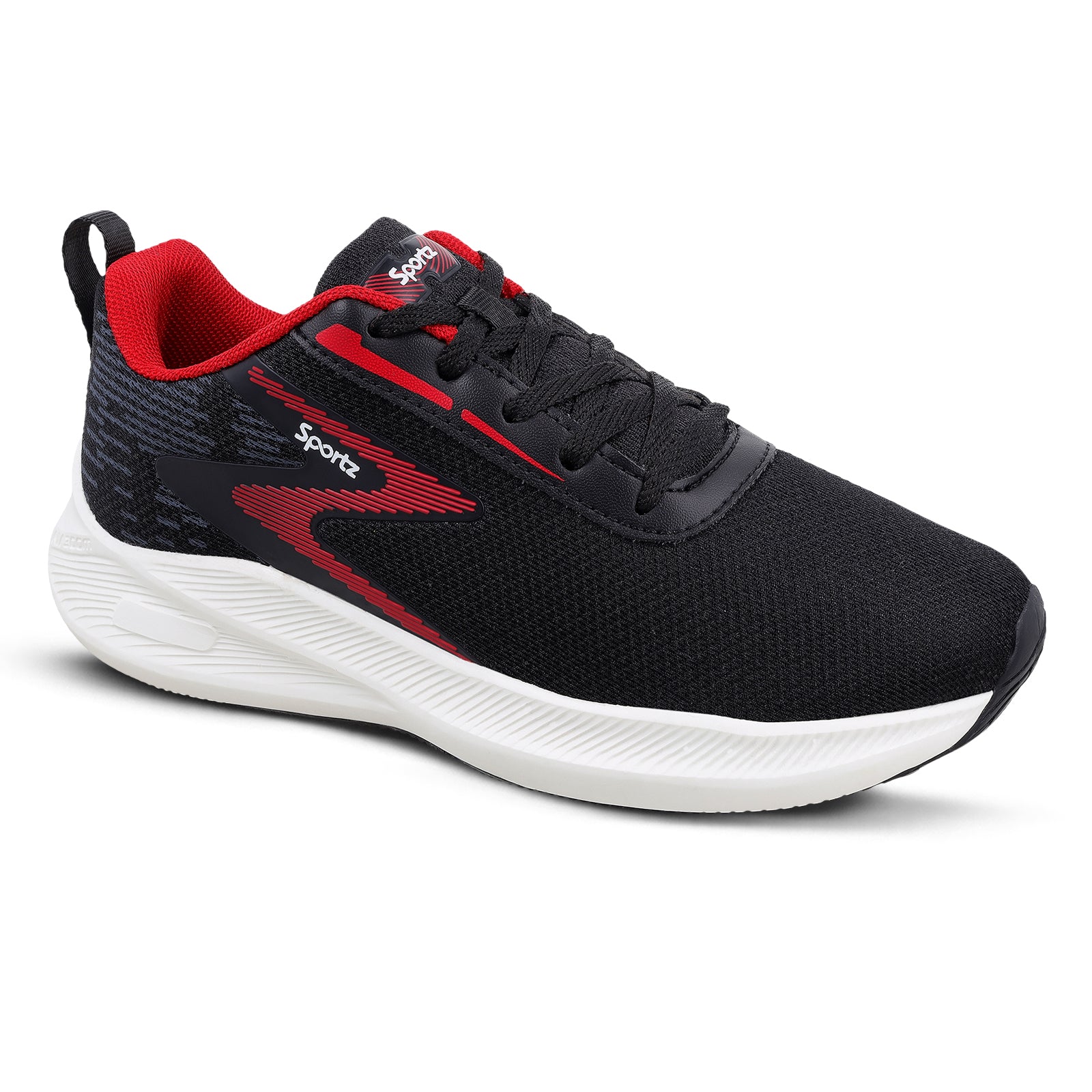 Boy's Lace-up Sports Shoe - WS9611 Black Red