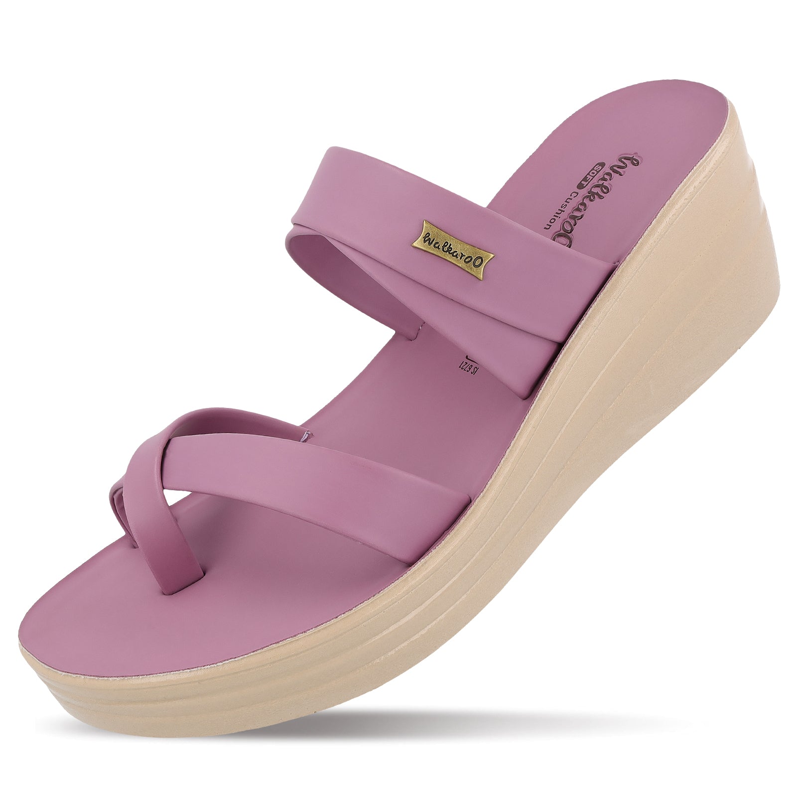 Women's Wedge Heel Sandals - WLP72029 Mauve