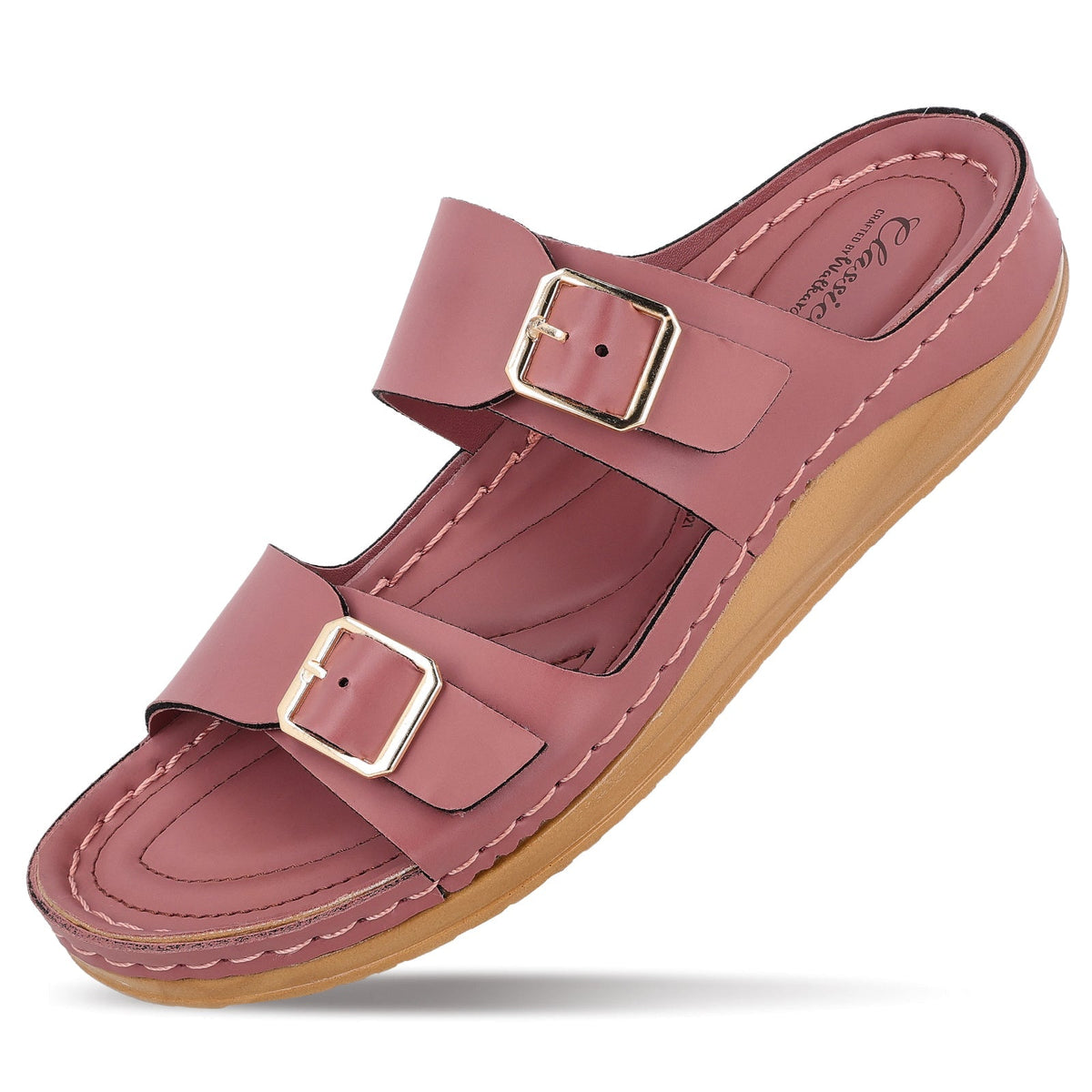 Women's Daily Wear Comfort Sandals - WLP74021 Dusty Rose
