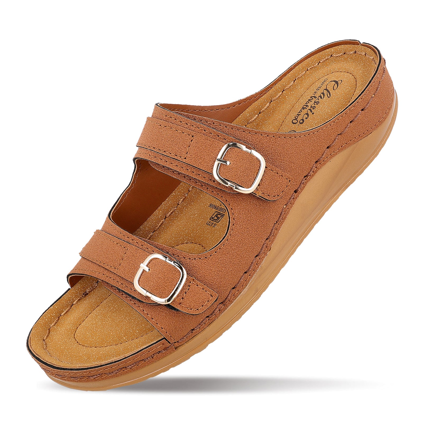 Women's Daily Wear Comfort Sandals - WLP74008 Brown