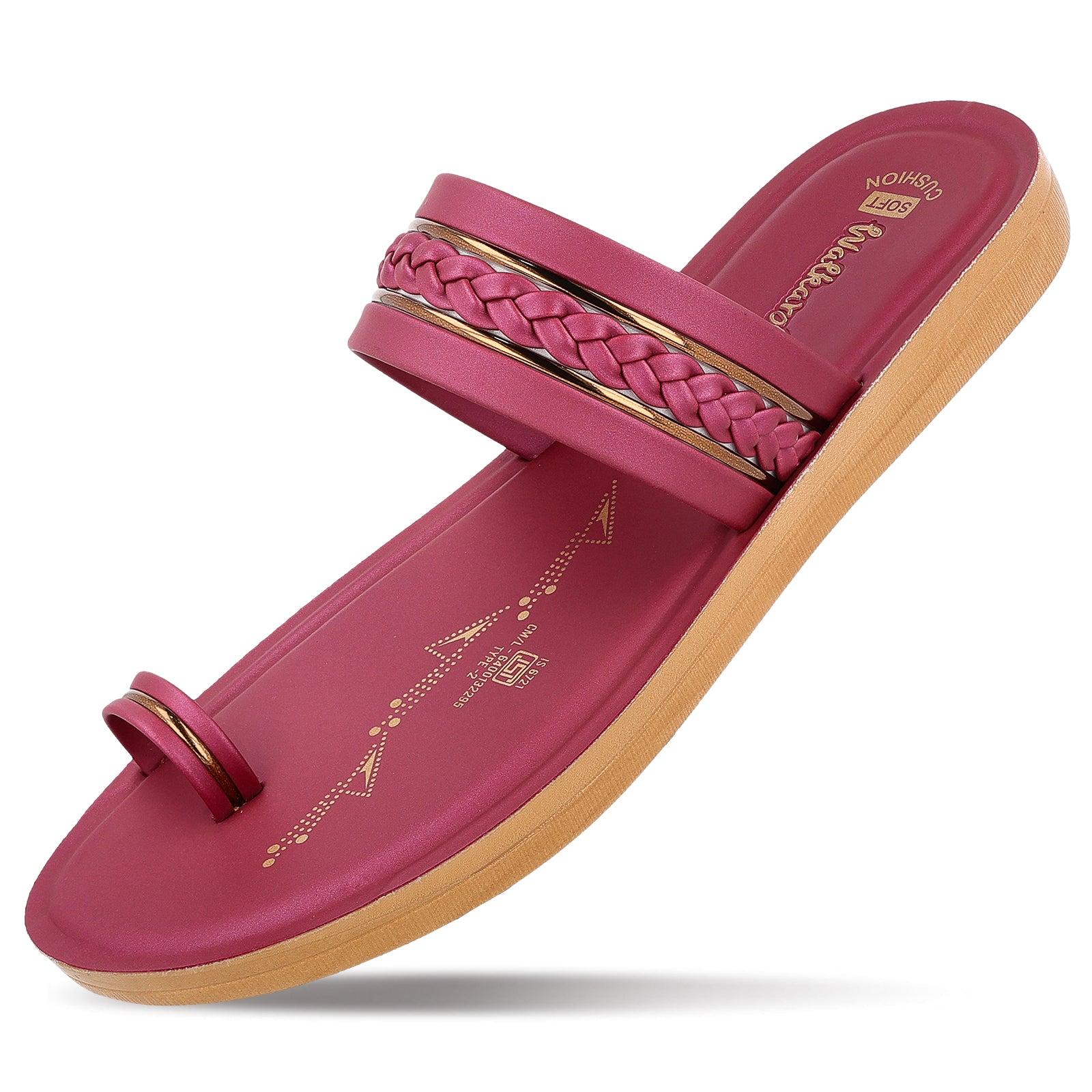 Women's Daily Wear Sandals - WLR74501 Maroon