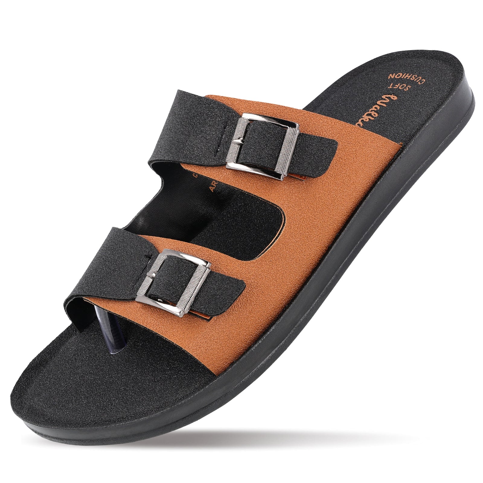 Men's Daily Wear Sandals - WG5661 Black Tan