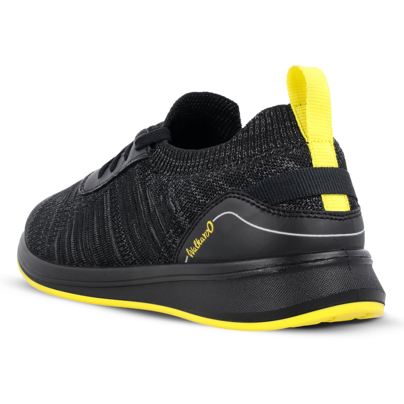 Walkaroo Men Walking and Washable Shoes- XS9772 Black Yellow