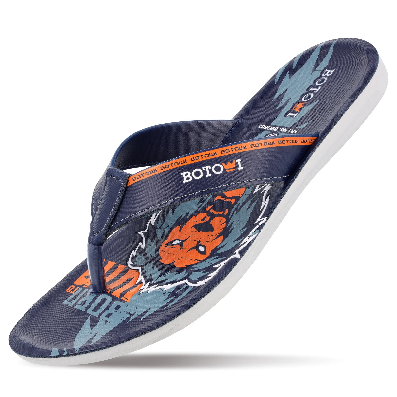 BOTOWI Men's Slipper - BW3502 Blue Orange