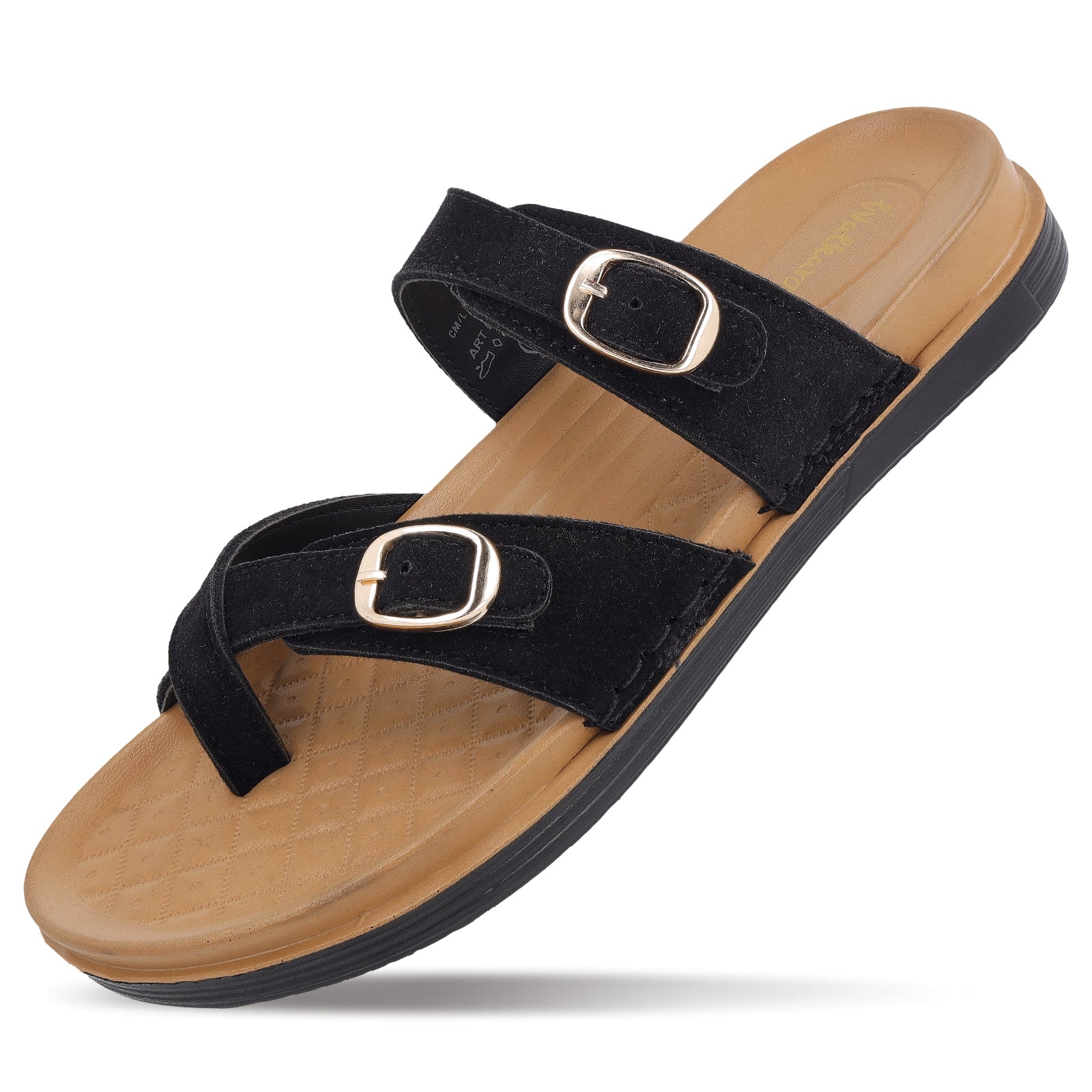 Women's Daily Wear Comfort Sandals - WE2501 Black Beige
