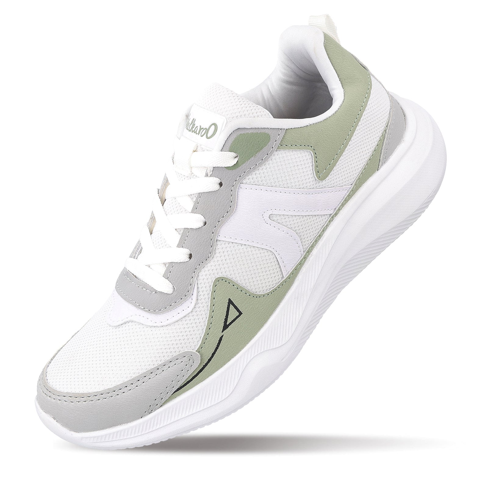 Men's Lace-up Sports Shoes - WS3122 White Green