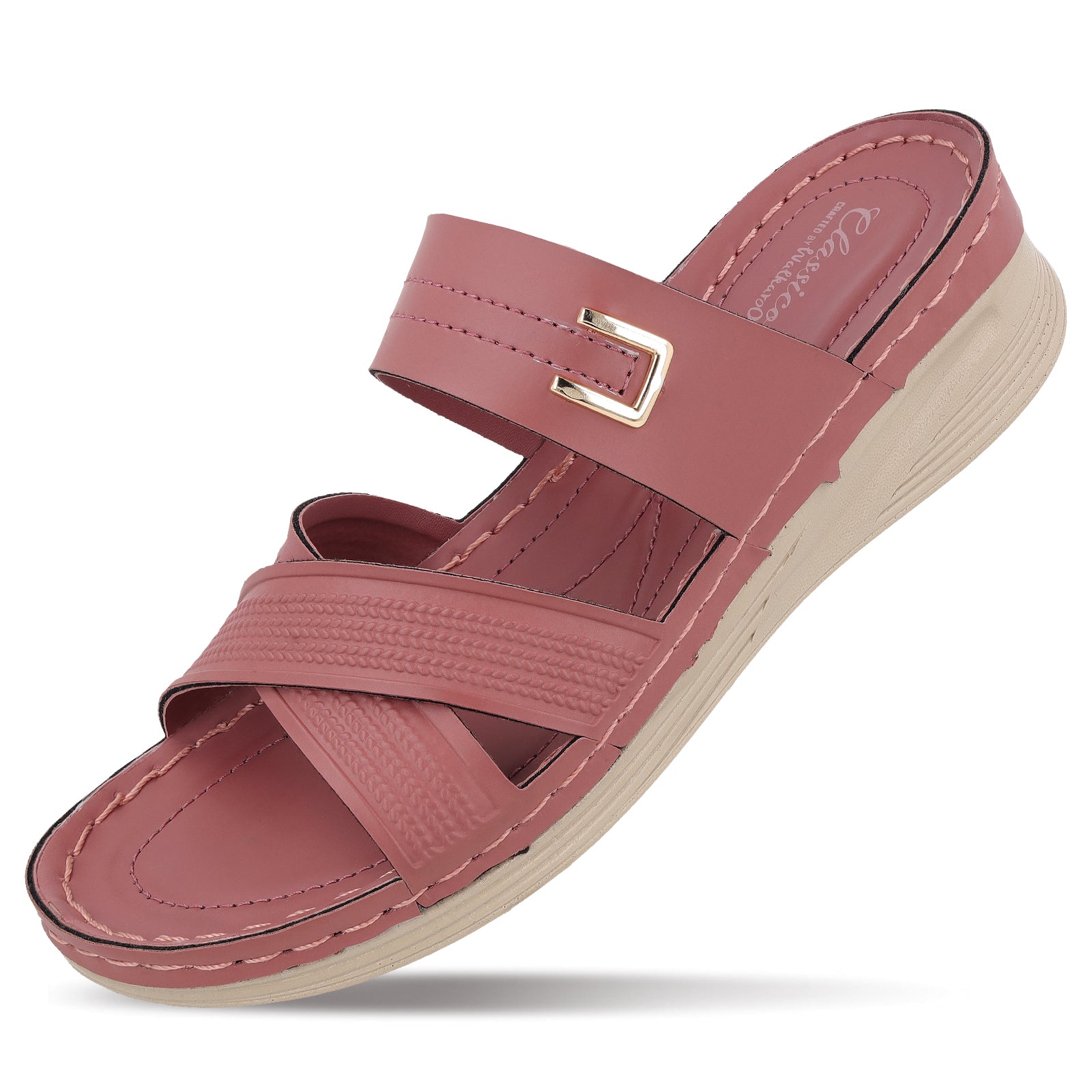 Women's Daily Wear Comfort Sandals - WLP72051 Dusty Rose