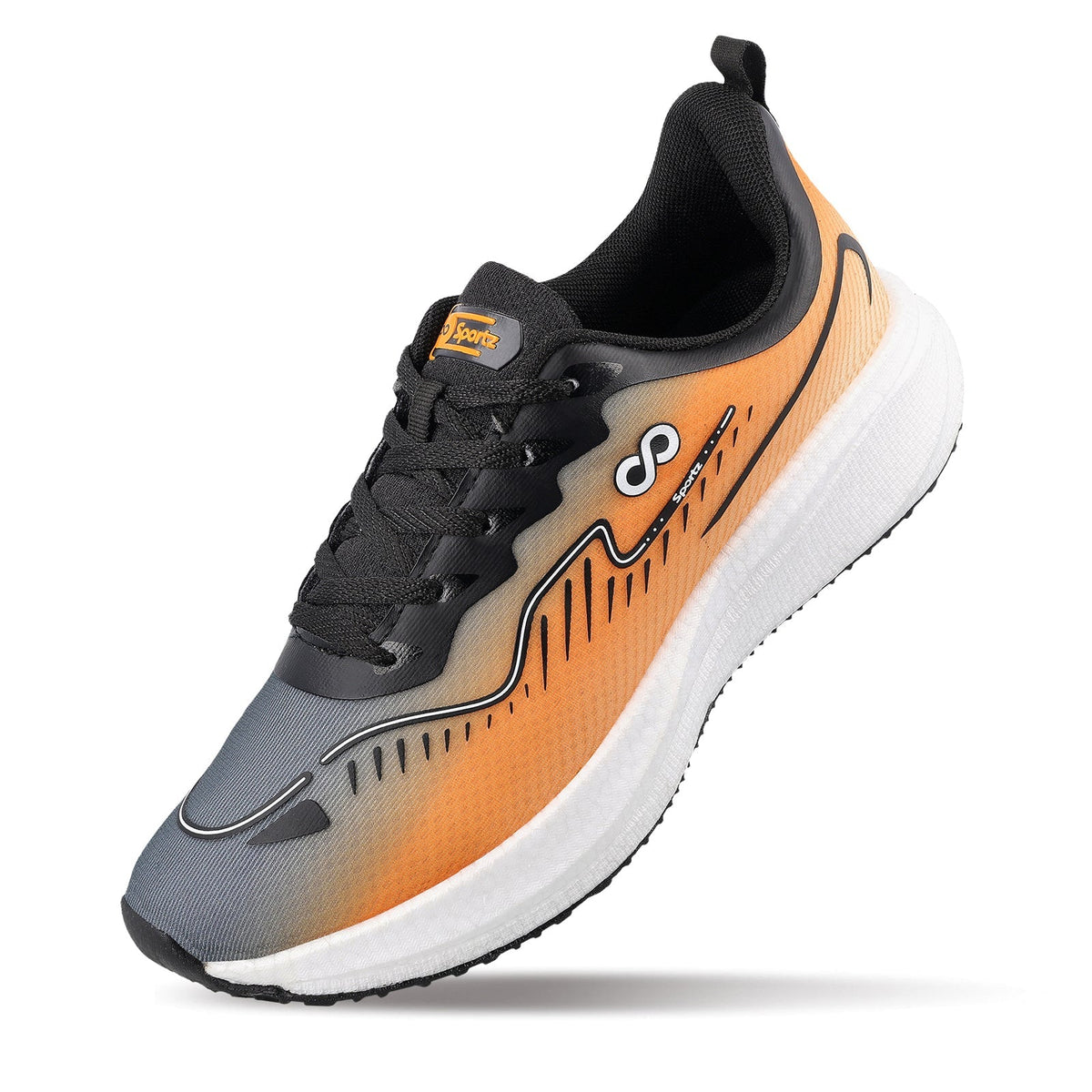 Men's Active Beads Sports Shoes - WS9163 Grey Orange