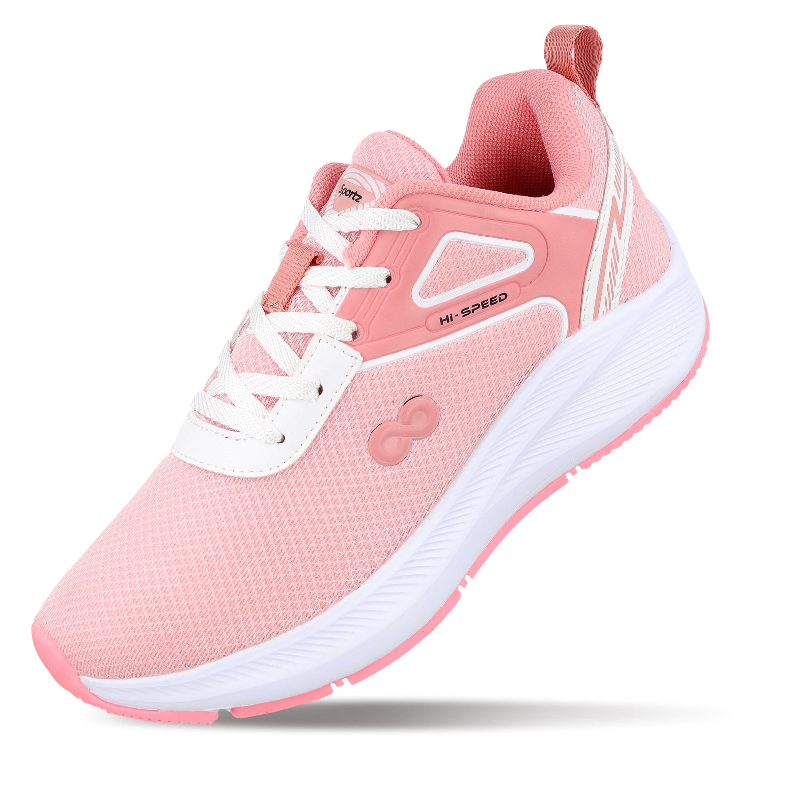 Women's Lace-up Sports Shoe - WS9922 Peach