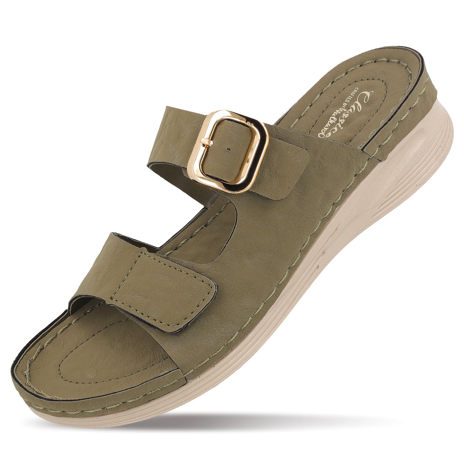Women's Daily Wear Comfort Sandals -WLP74026 Olive