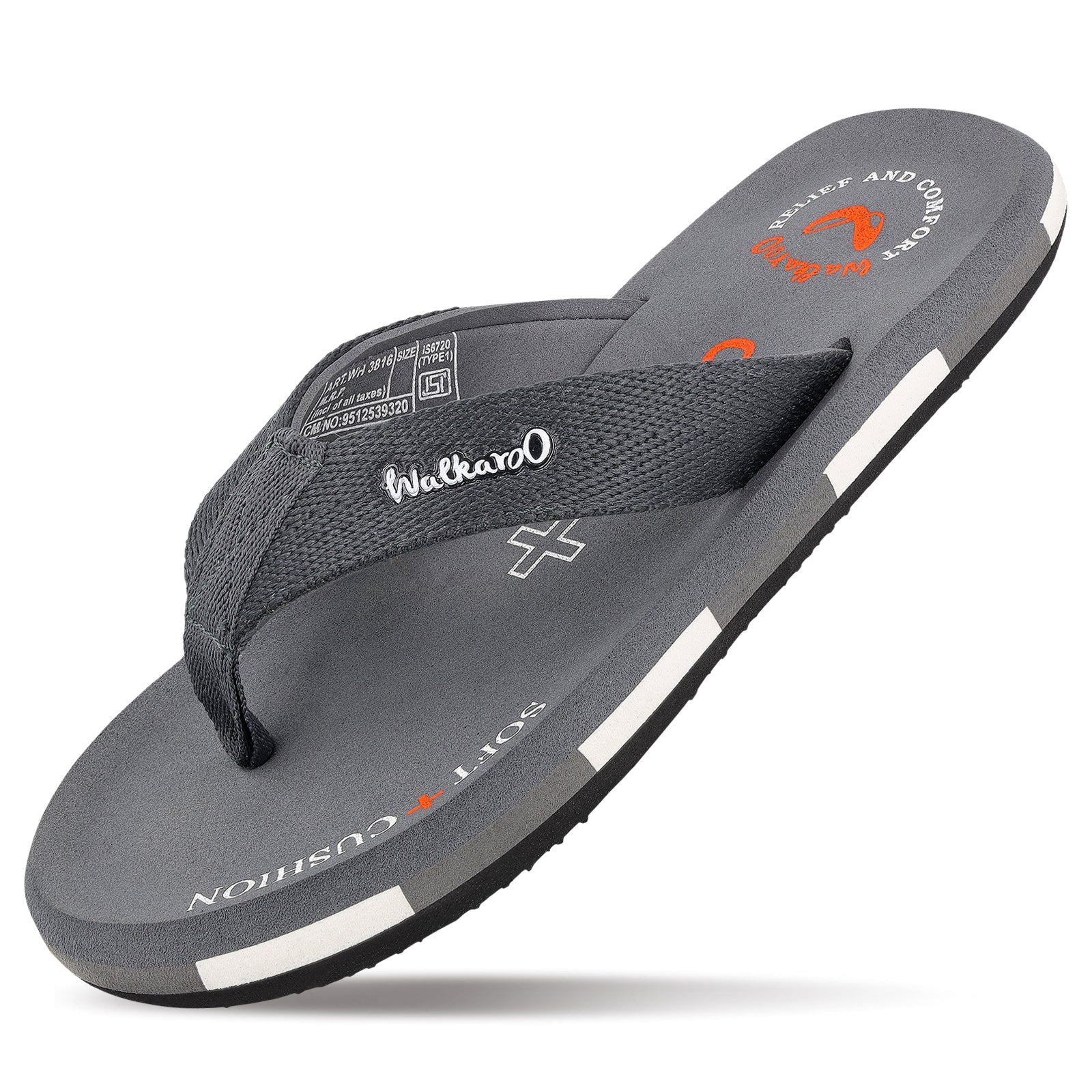 Men's Care Plus Flip-Flop - WH3816 Grey