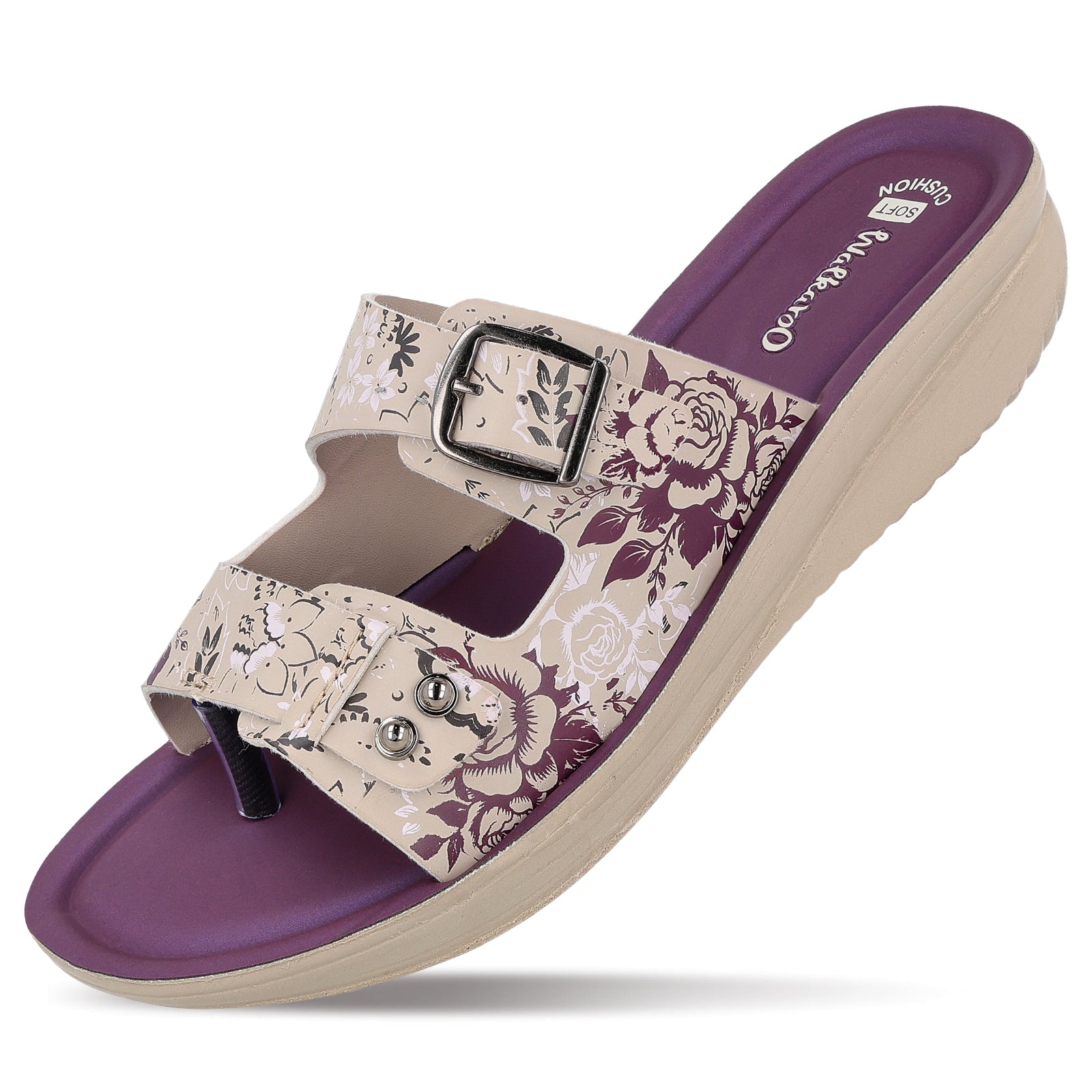 Women's Daily Wear Sandal - WLR74019 Plum