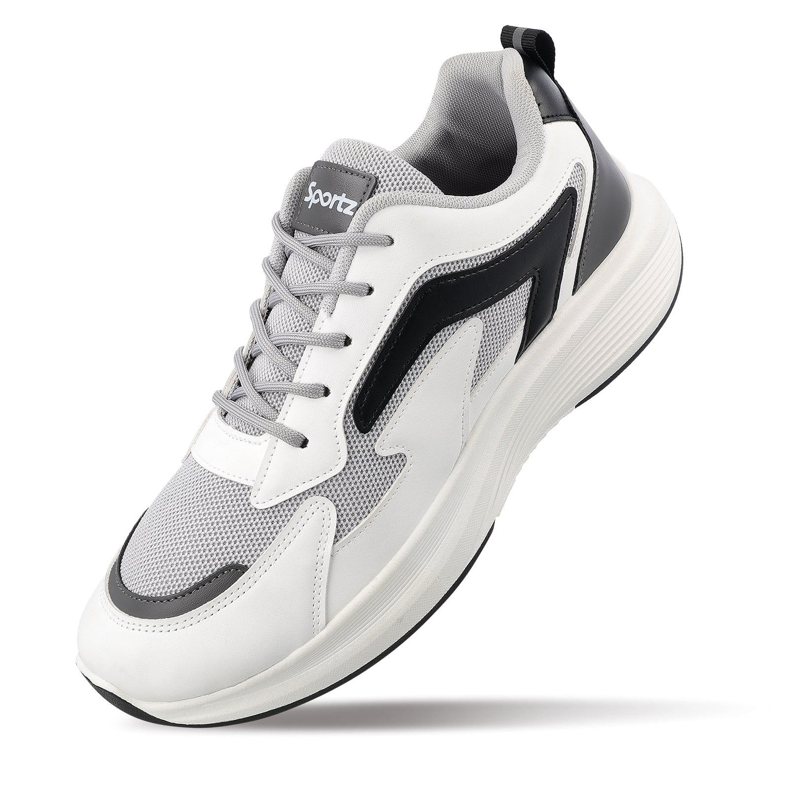 Men's Lace-up Walking Shoe - WS9129 White Black