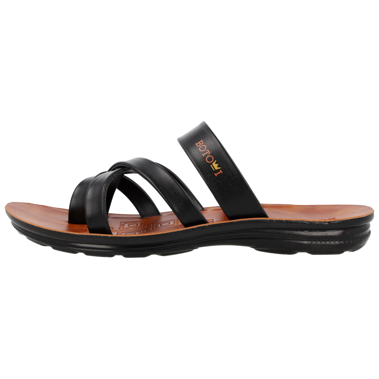 BOTOWI Men's Daily Wear Sandal - BW3504 Black
