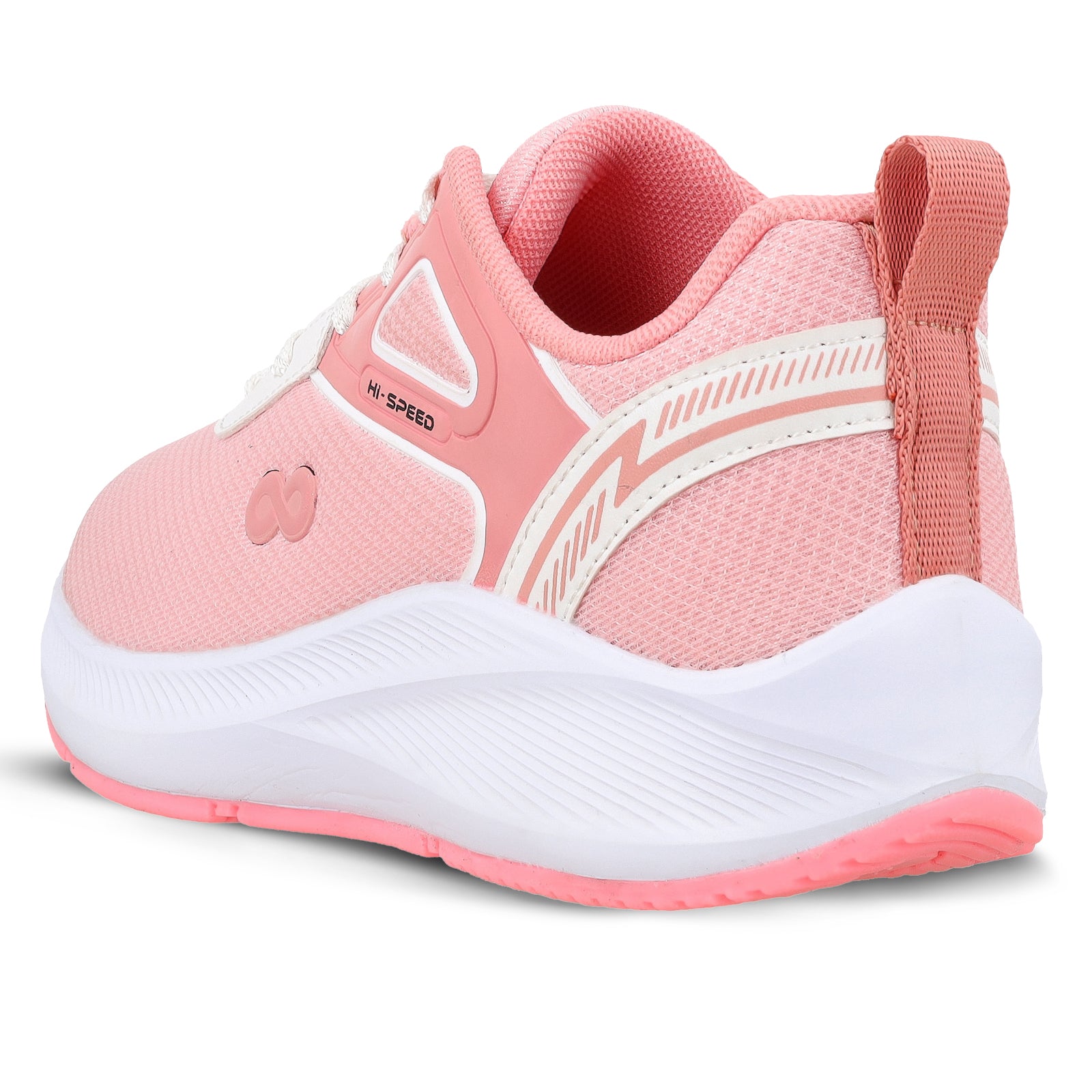 Women's Lace-up Sports Shoe - WS9922 Peach