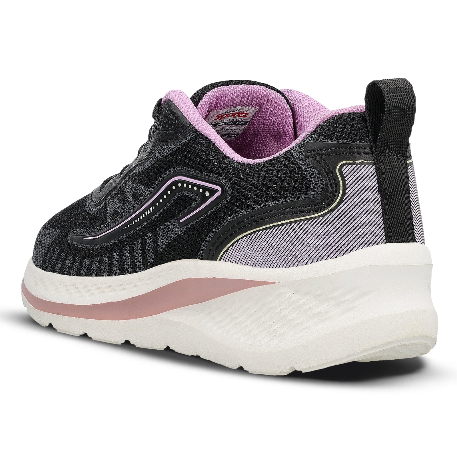 Women's Lace-up Sports Shoe - WS9918 Black