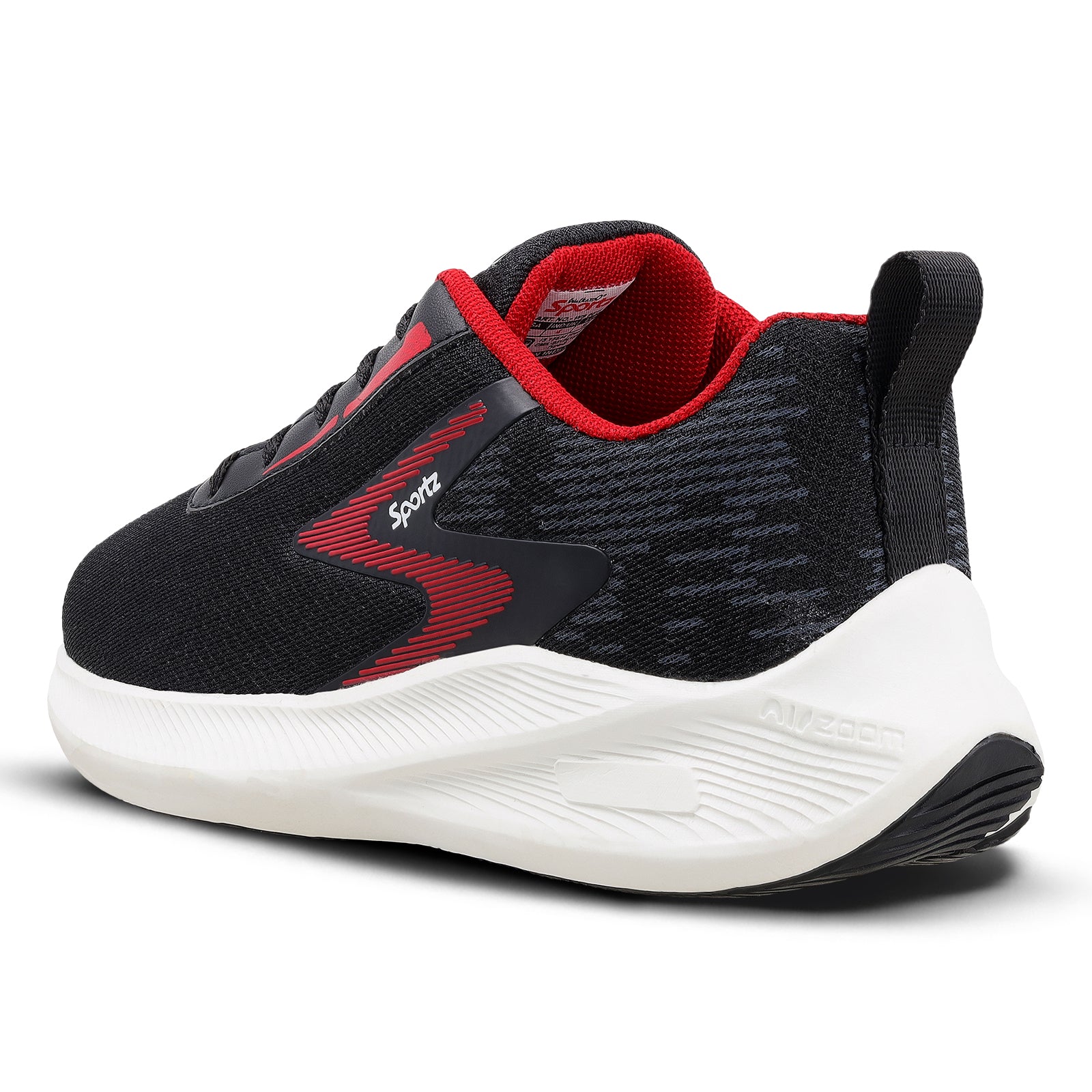 Boy's Lace-up Sports Shoe - WS9611 Black Red