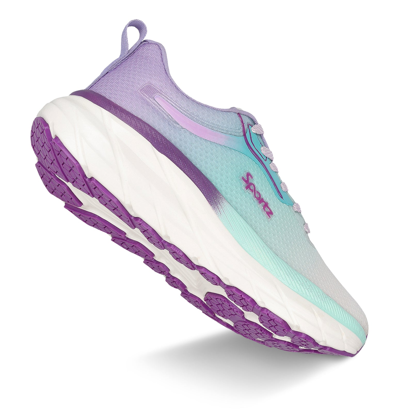 Women's Lace-up Sports Shoe - WS9917 Purple Green