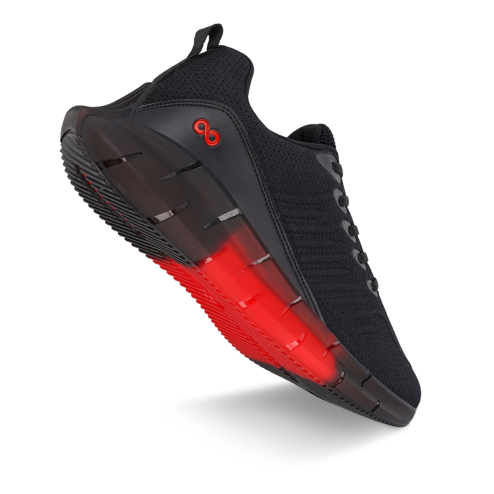 Men's Lace-up Walking Shoe - WS9101 Black Red