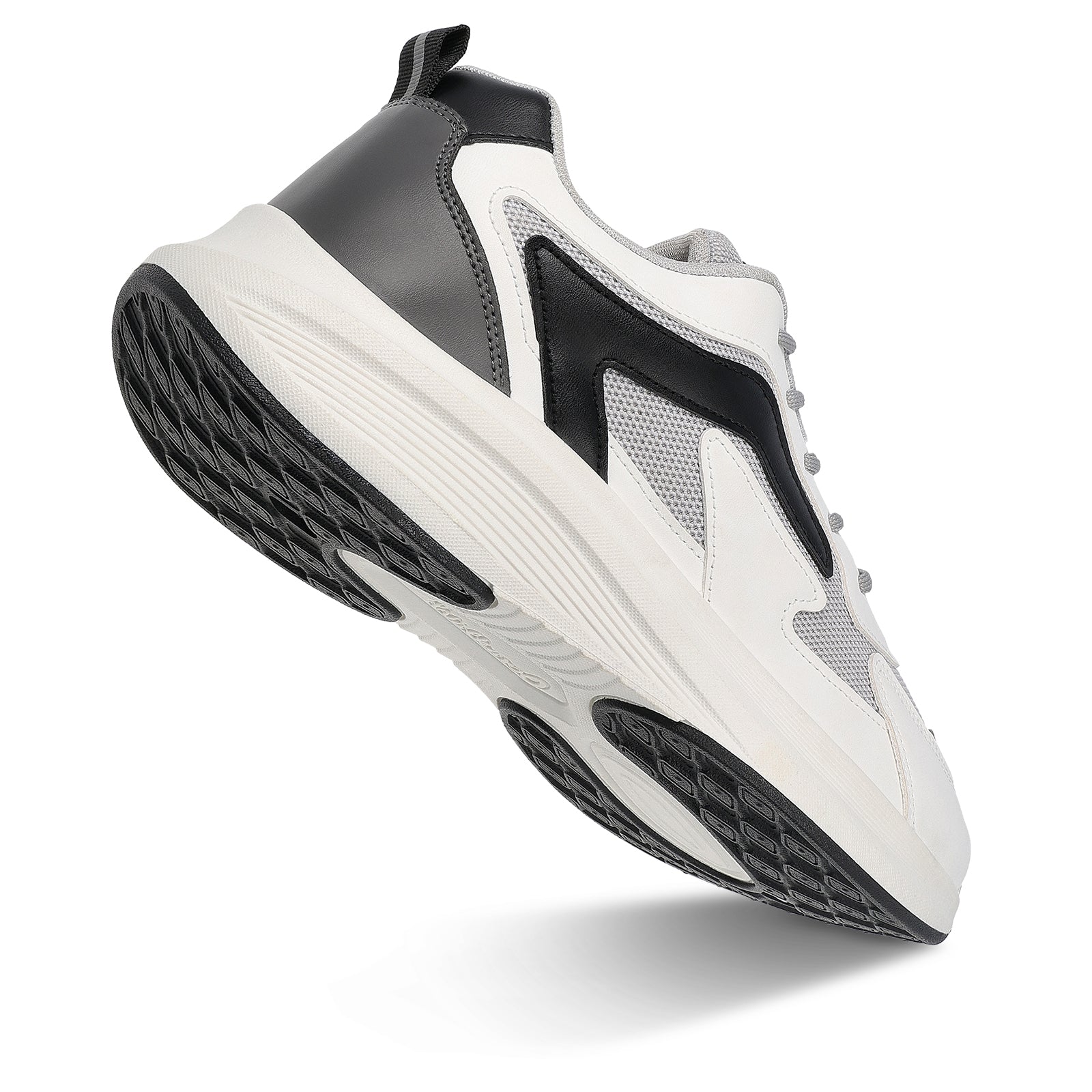 Men's Lace-up Walking Shoes - WS9129 White Black