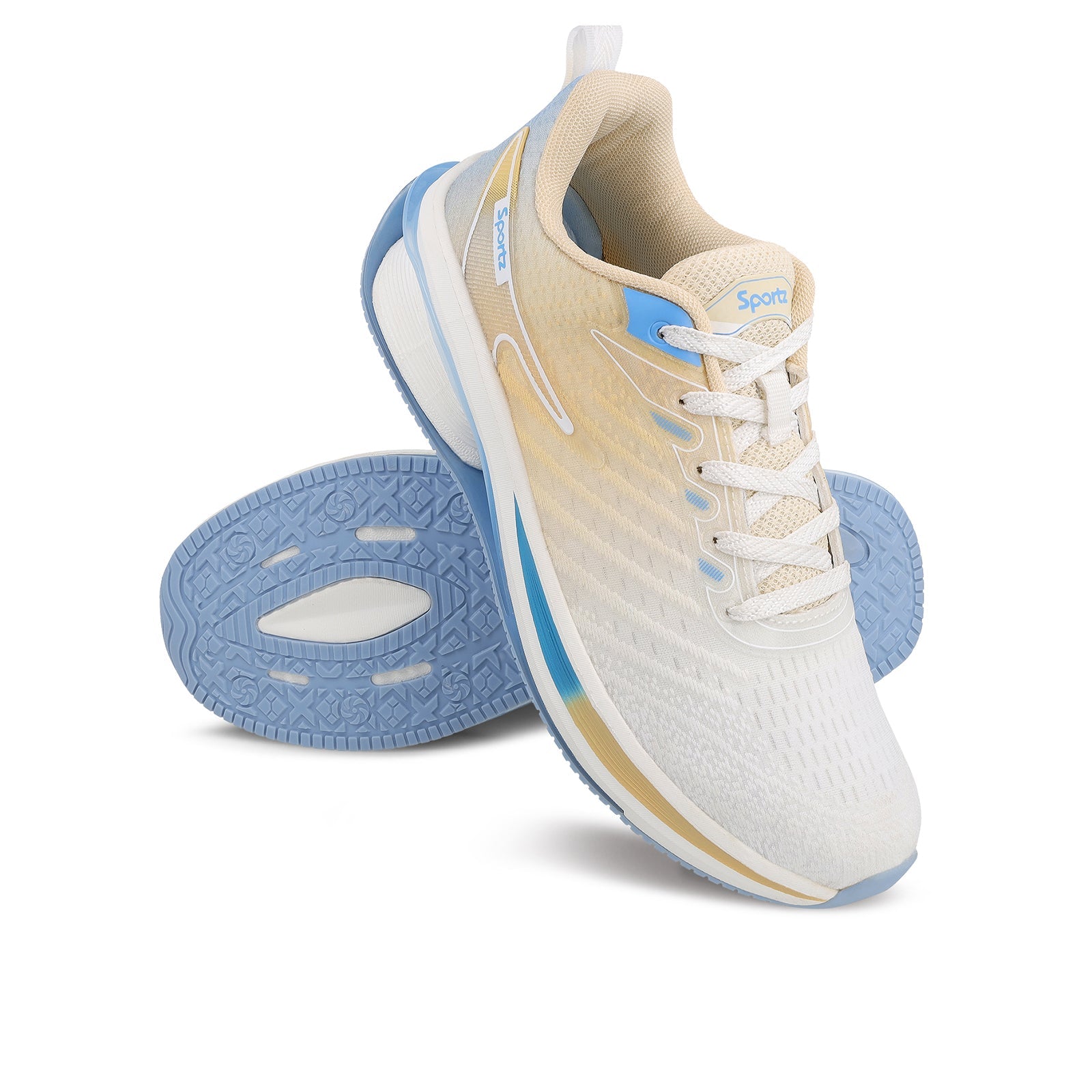 Men's Lace-up Sports Shoes - WS9151 Beige White