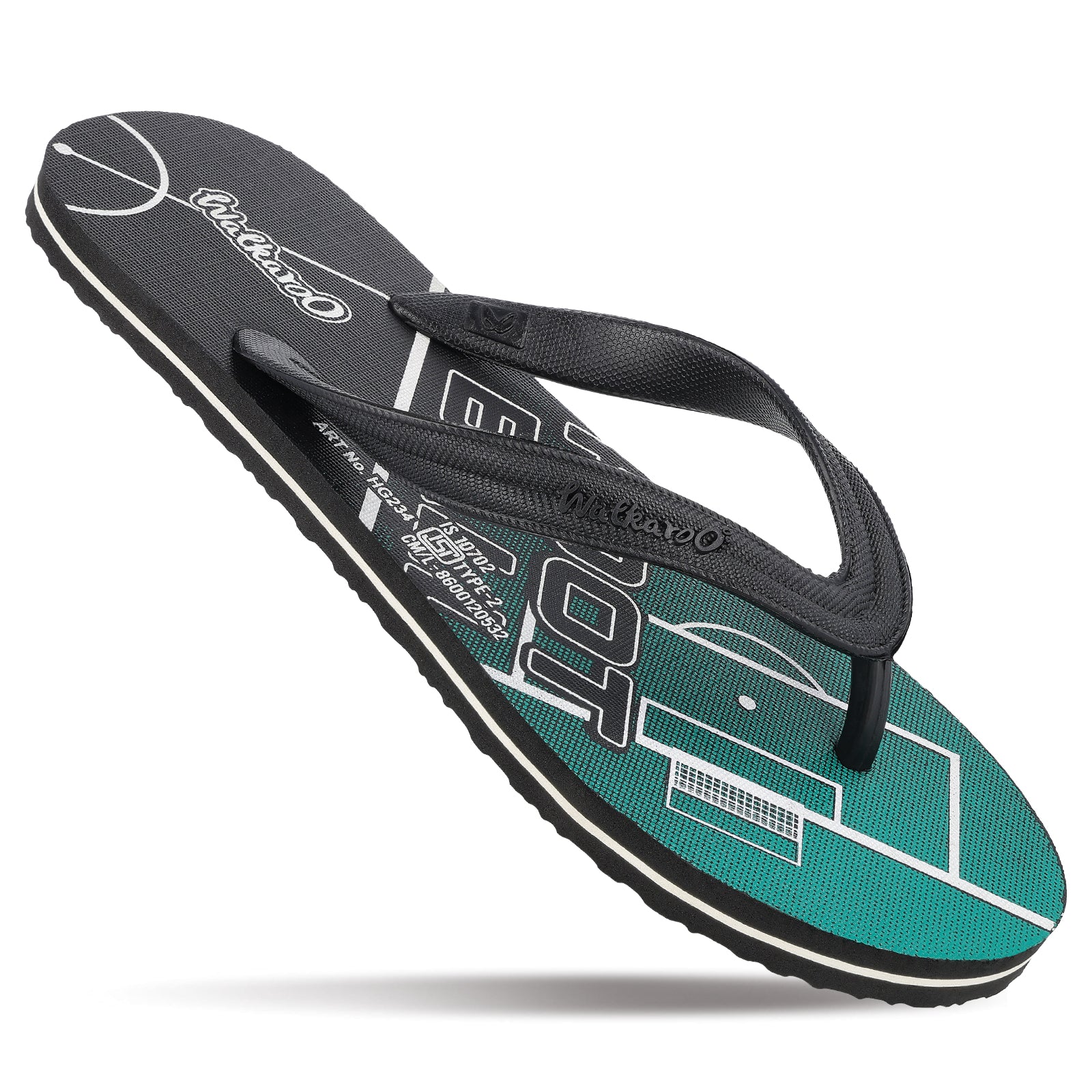 Men's Hawai Slippers HG234 Black Green