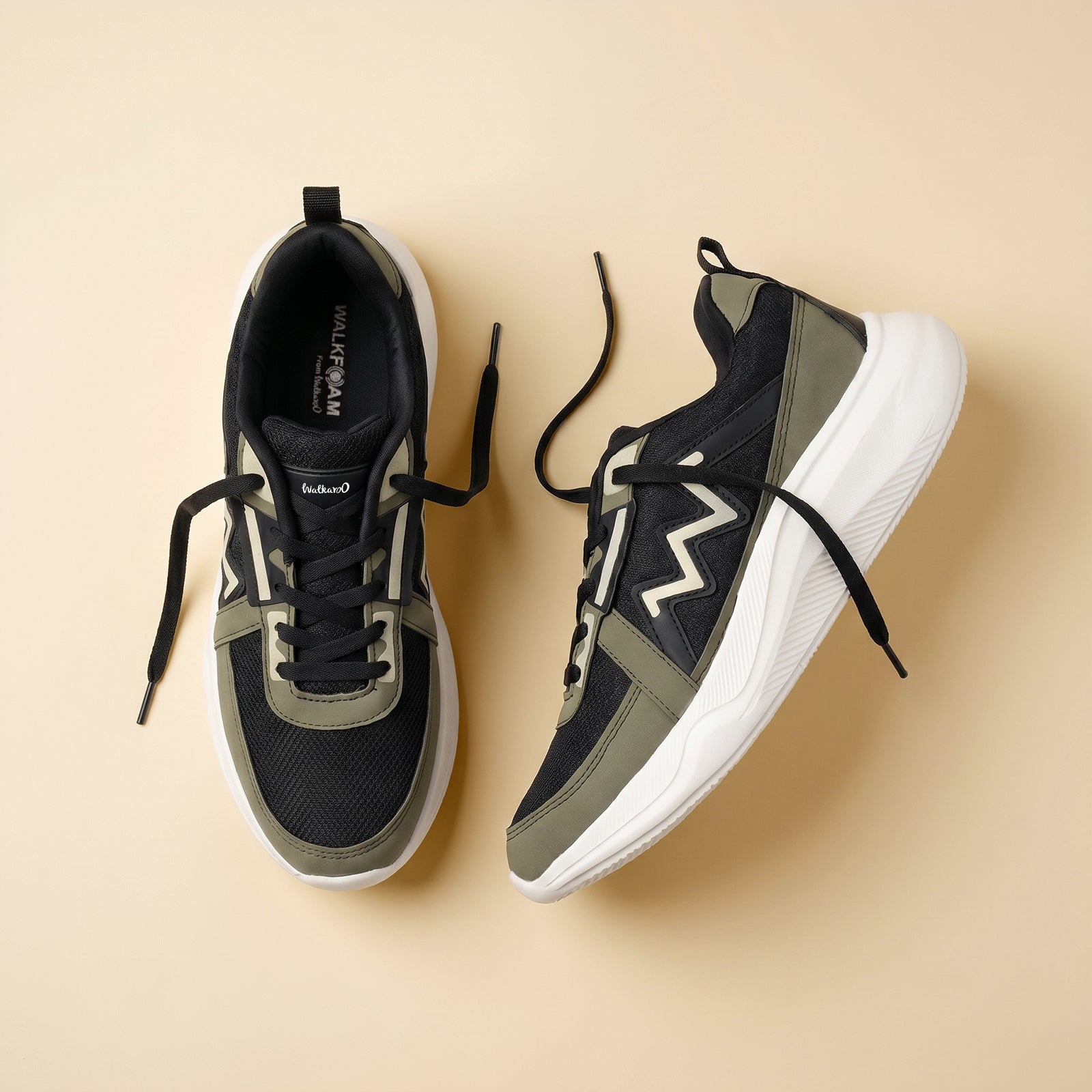 Men's Lace-up Sports Shoe -ONG97006 Black Olive
