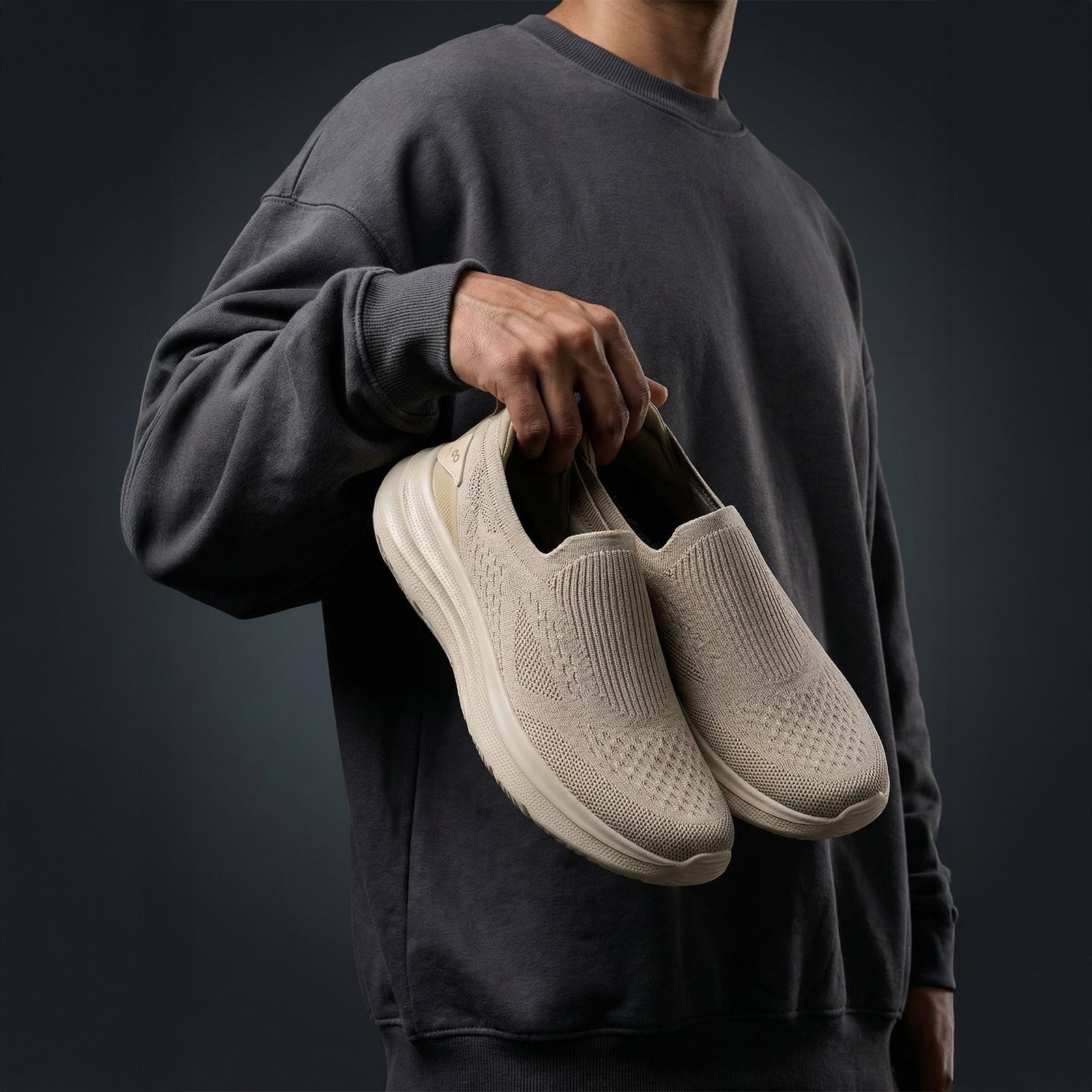Men's Slip-On Sports Shoe -SGE22006 Beige