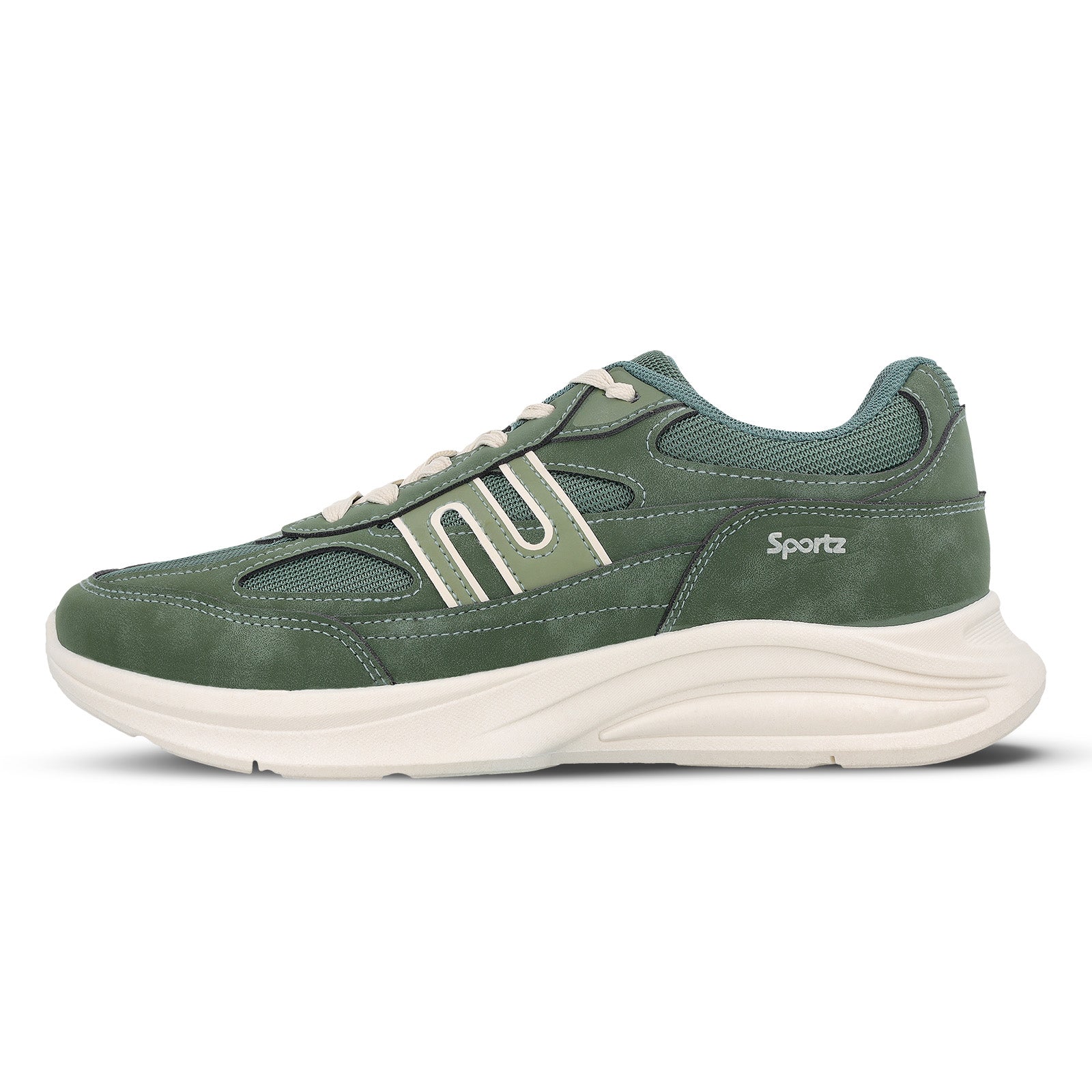 Men's Suede Sports Sneakers SGE24009 Dark Green - Main Image