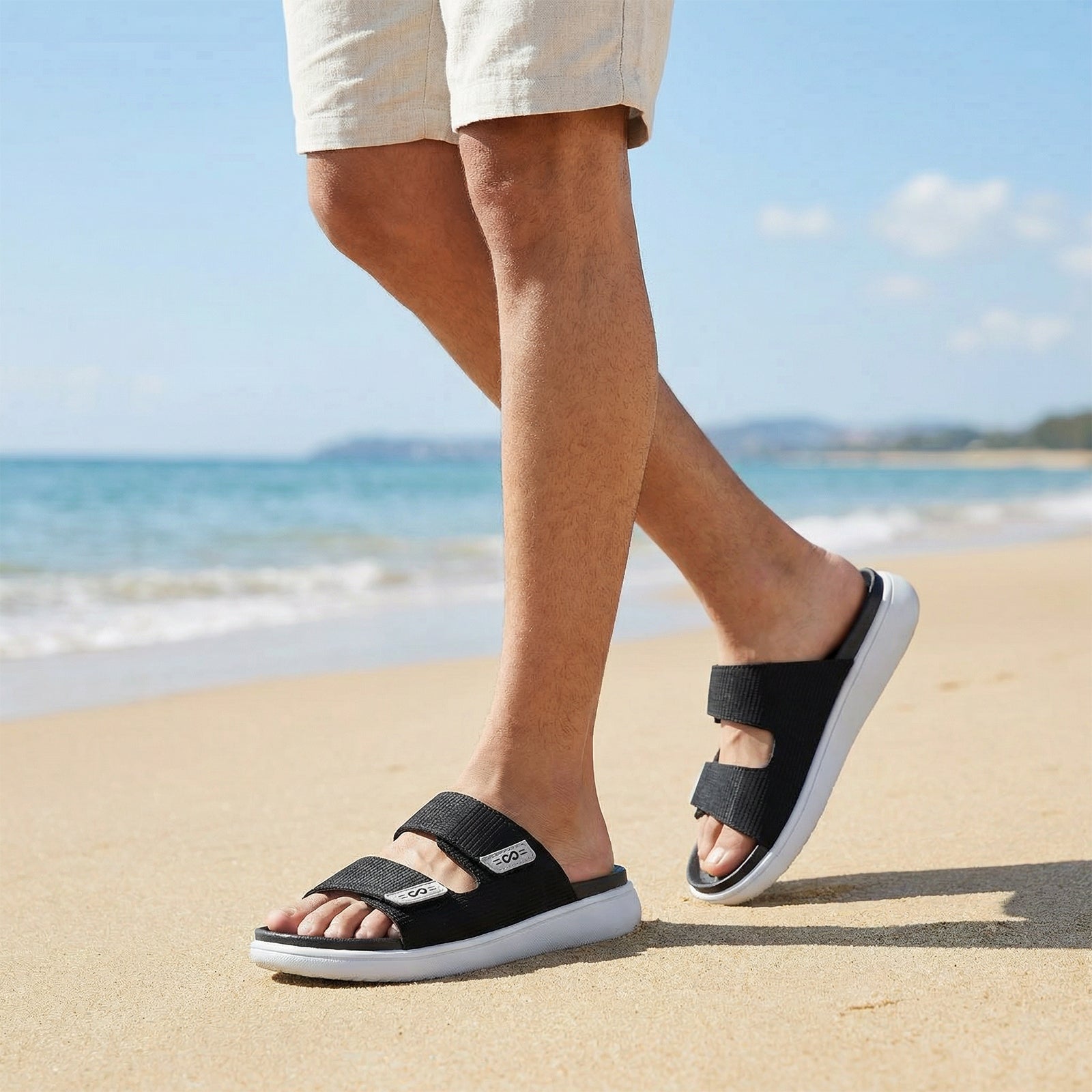 Men's Daily Wear Comfort Sandals - SGE28006 Black