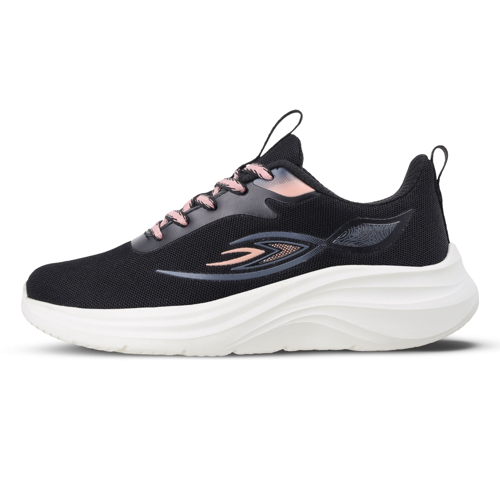 Women's Lace-up Sports Shoe - SLE22998 Black