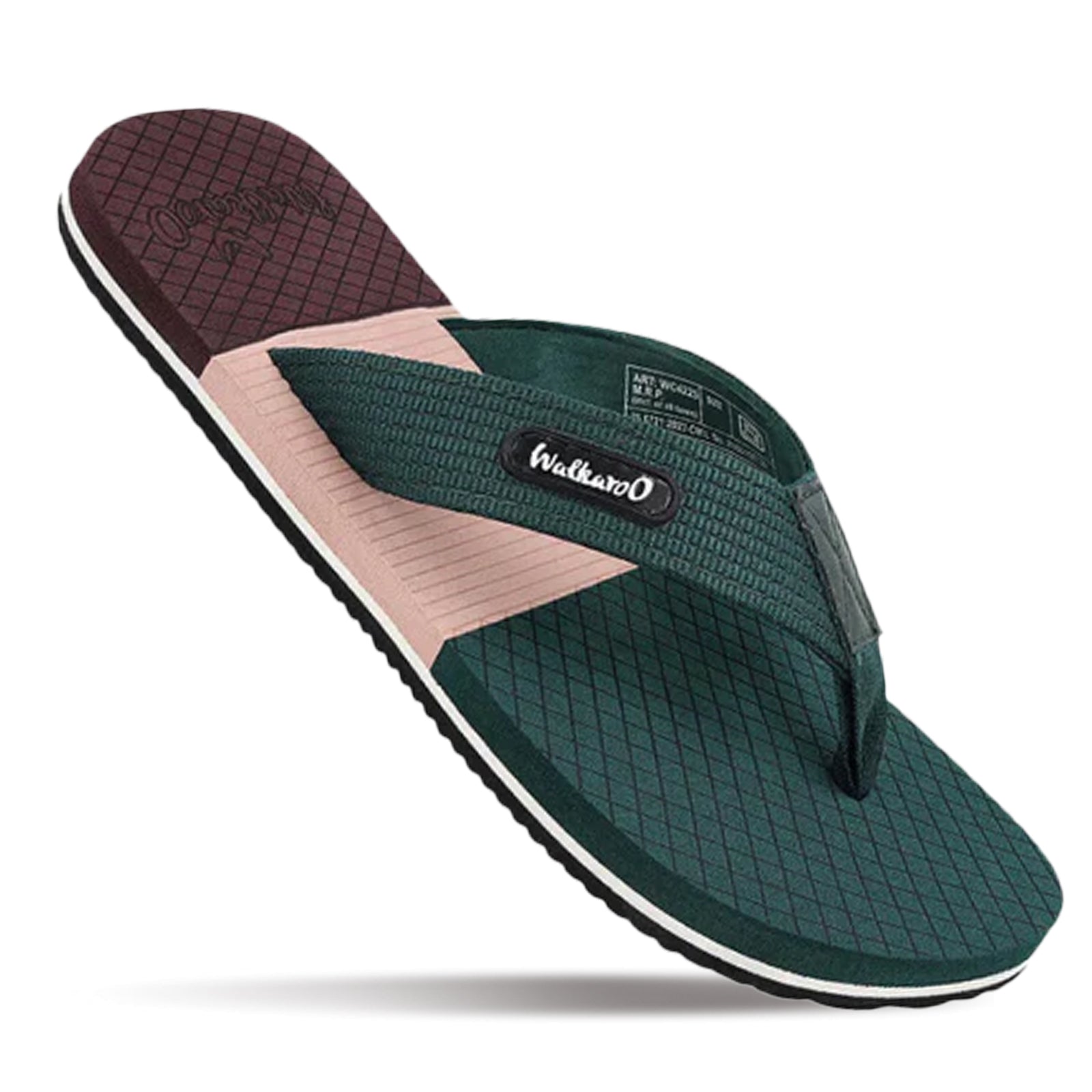 Men's Flip-Flop Slippers - WC4225 Green Coffee